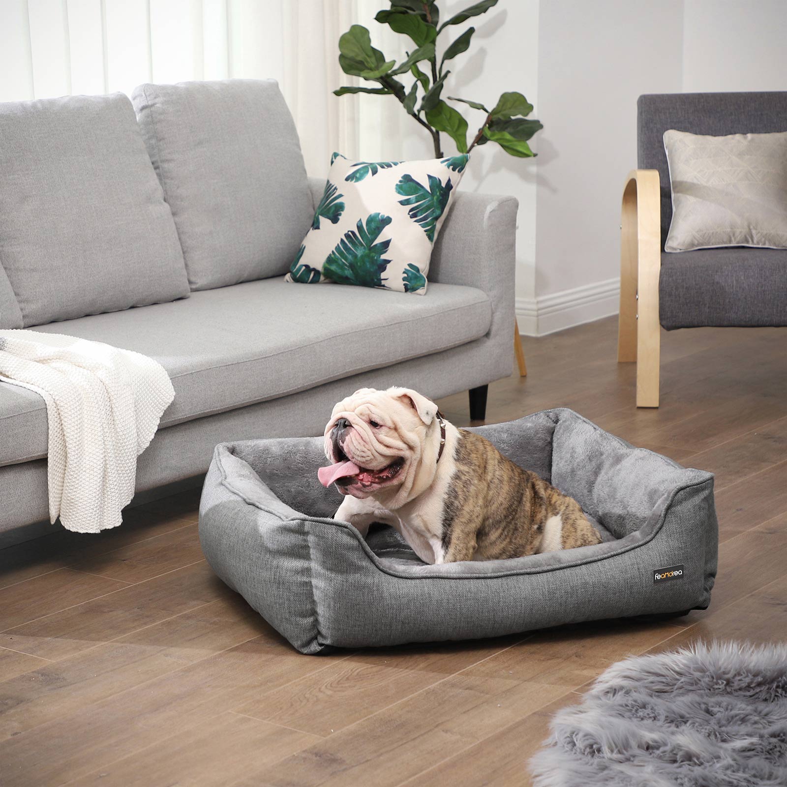 Large Washable Dog Bed - Indigo Home