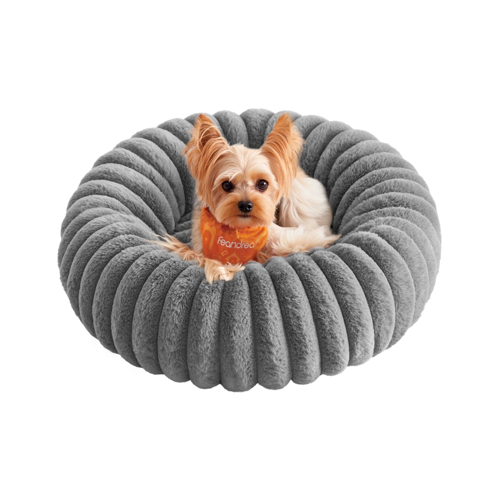 ASHBOURNEEN Dog Bed with Soft Padding- Grey, 50cm - Indigo Home