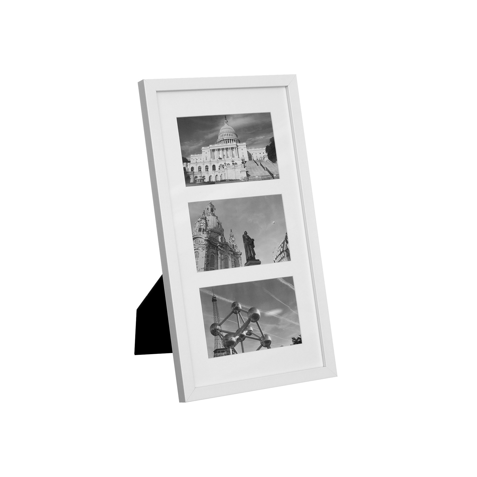 White Triple Picture Frame with Glass Front - Indigo Home