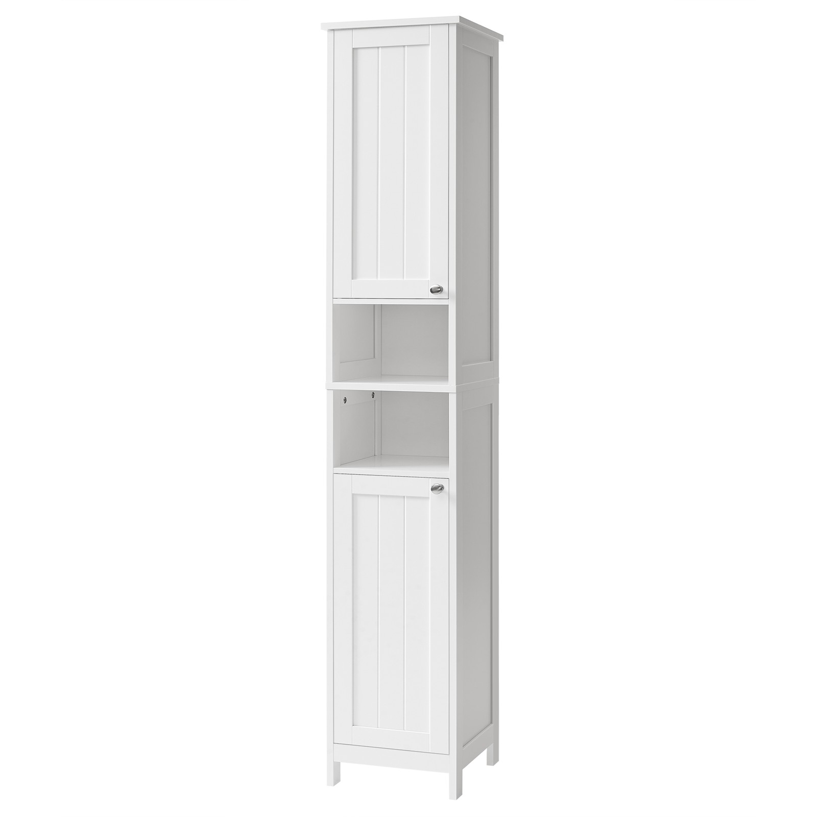 BRIARWOODEN Tall Freestanding Slim Bathroom Cabinet with Adjustable Shelves - White - Indigo Home
