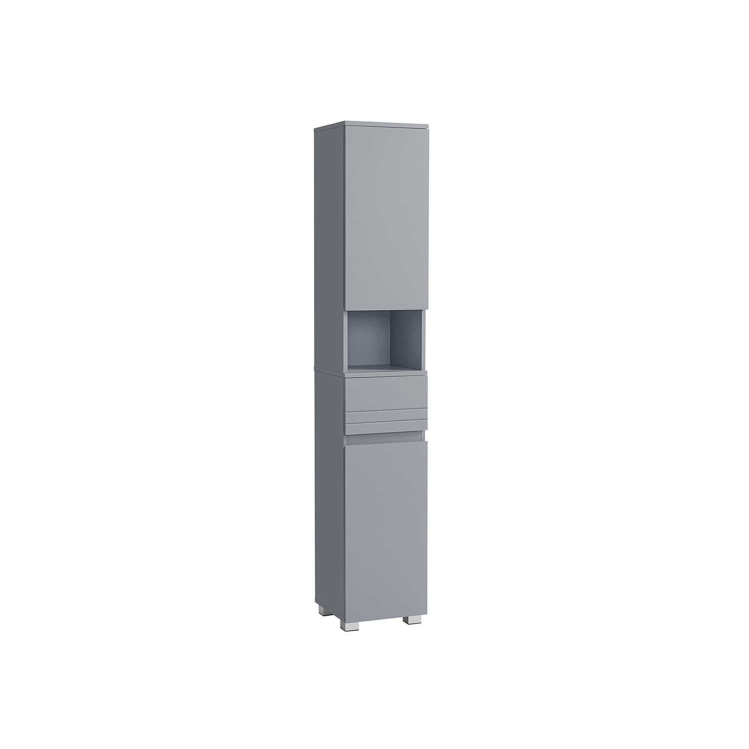 Bathroom Cabinet - FIOTTO Sleek Design with Drawer - Grey - Indigo Home