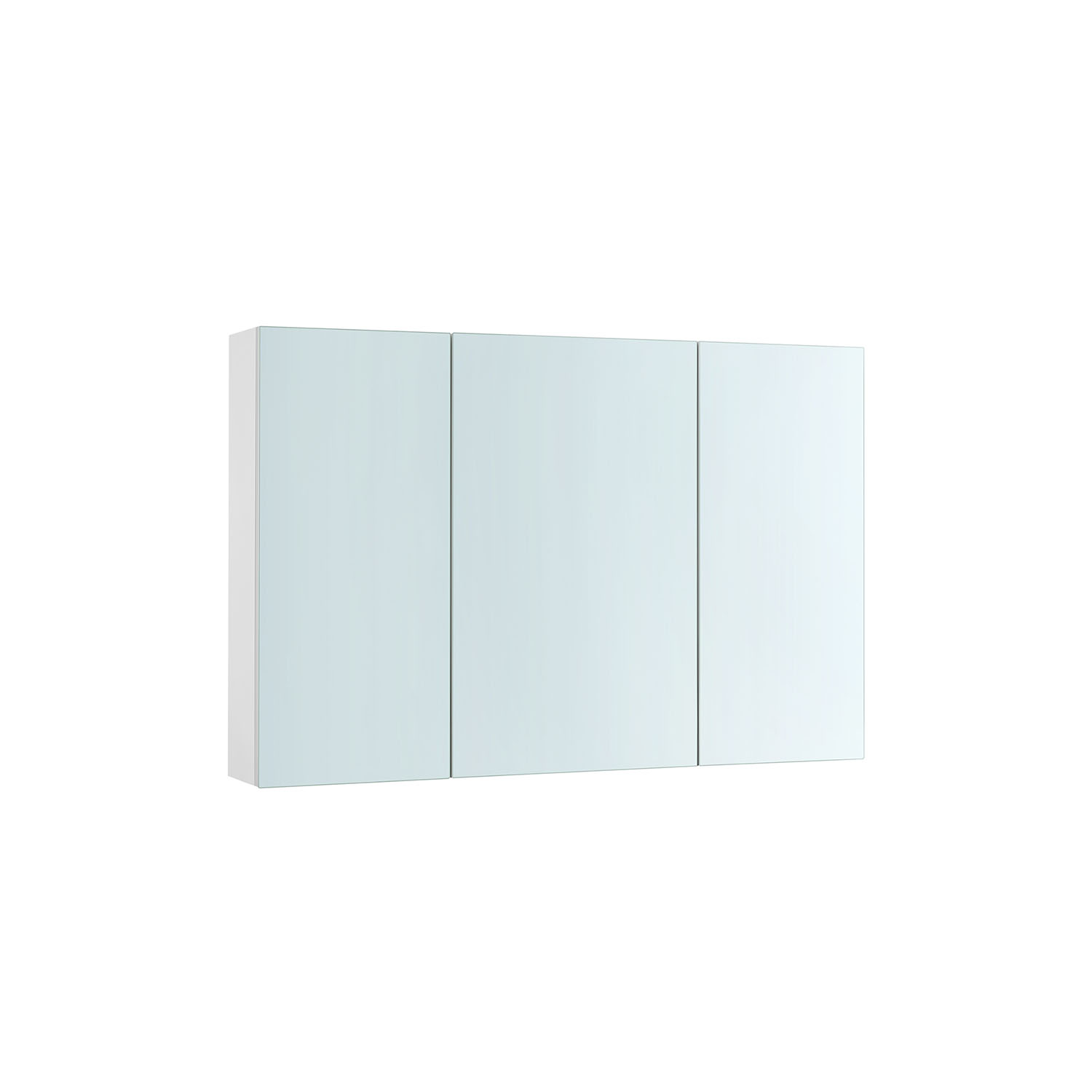 Wall Cabinet - TARSO Mirrored Cabinet with Adjustable Shelf - White - Indigo Home