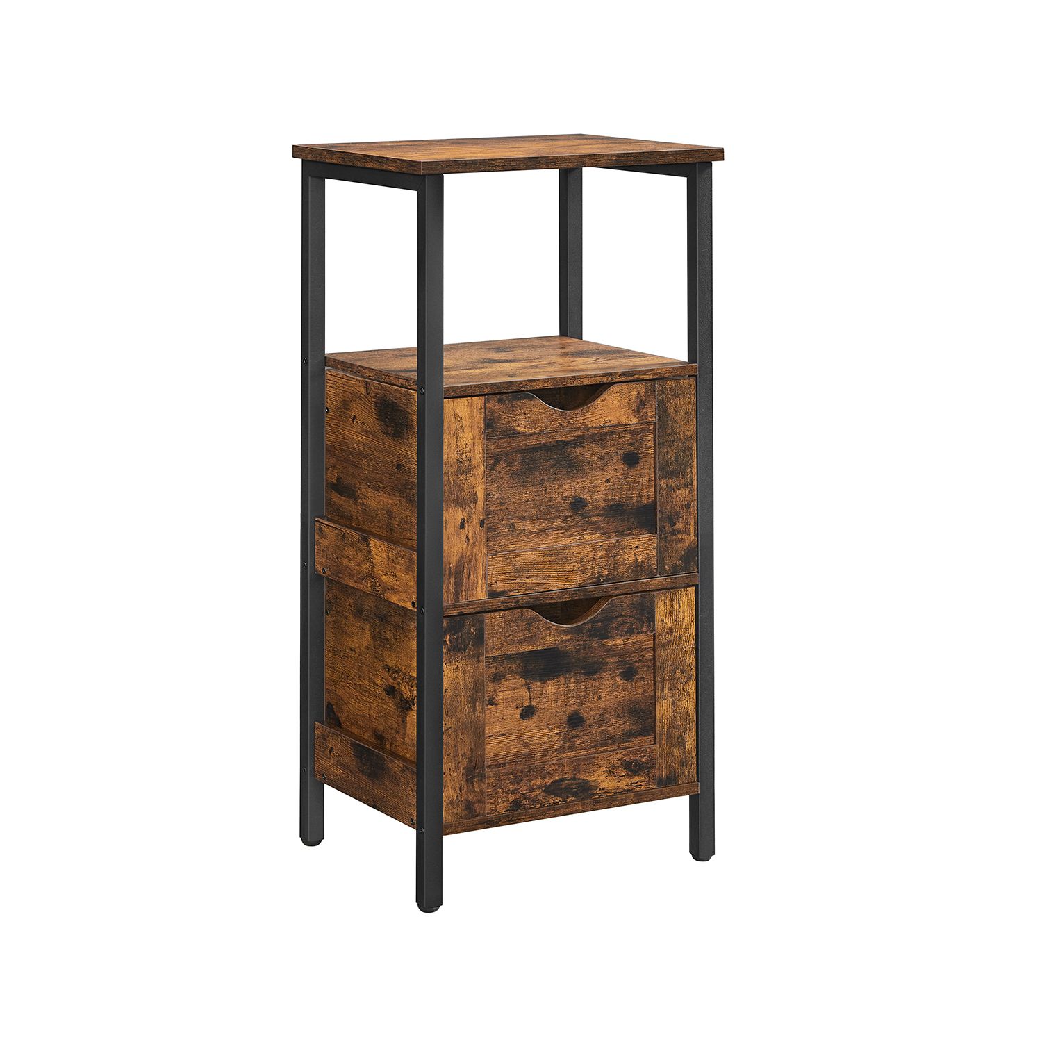 Bathroom Cabinet - GRASO Storage Unit 2 Drawer - Brown - Indigo Home