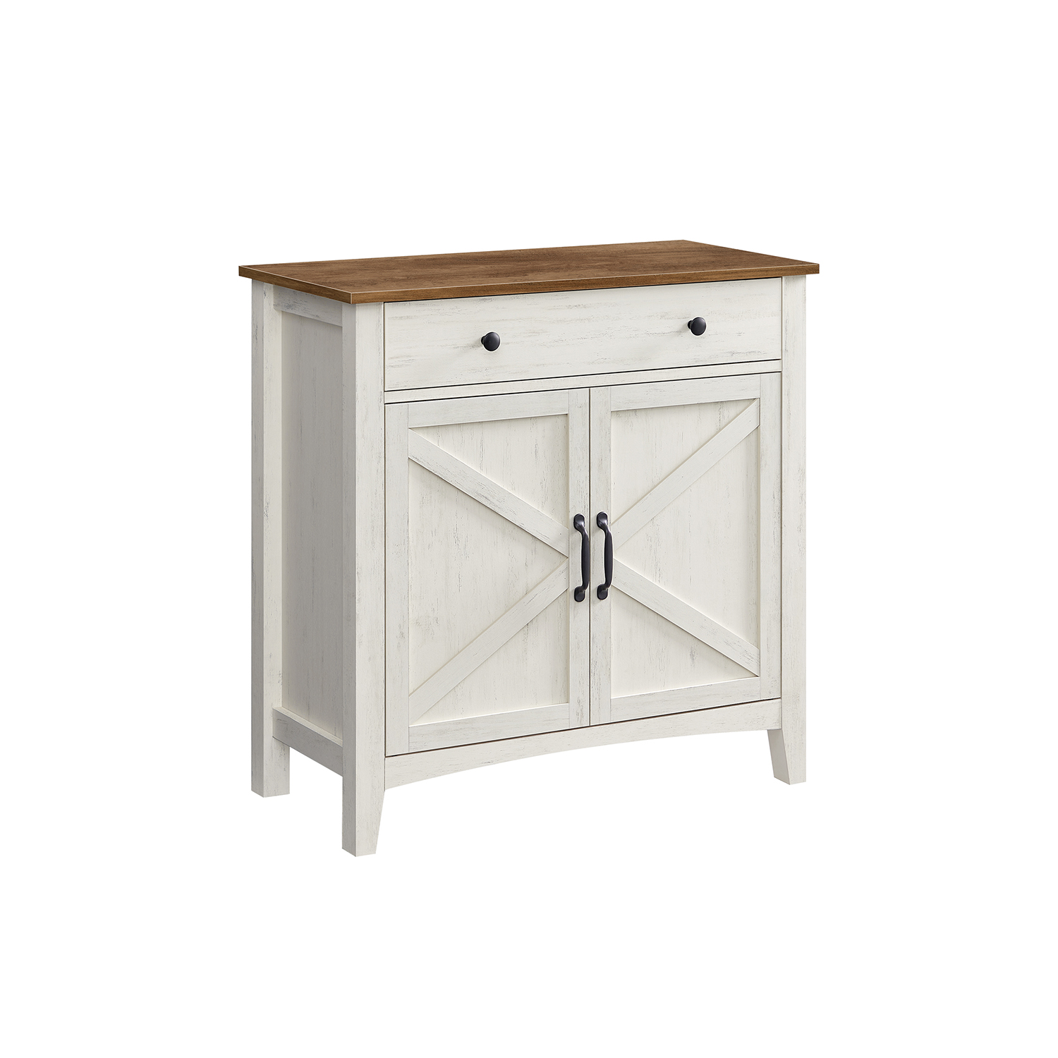 Storage Sideboard - ZARNOS Rustic Storage Sideboard with Drawer - Rustic White - Indigo Home