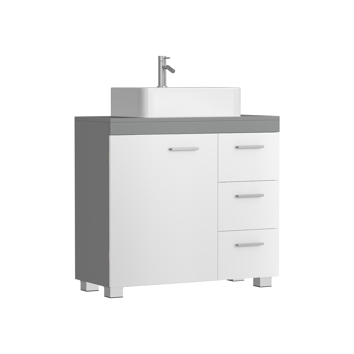 Bathroom Cabinet - VERVA Under Sink Cabinet with Storage - White - Indigo Home