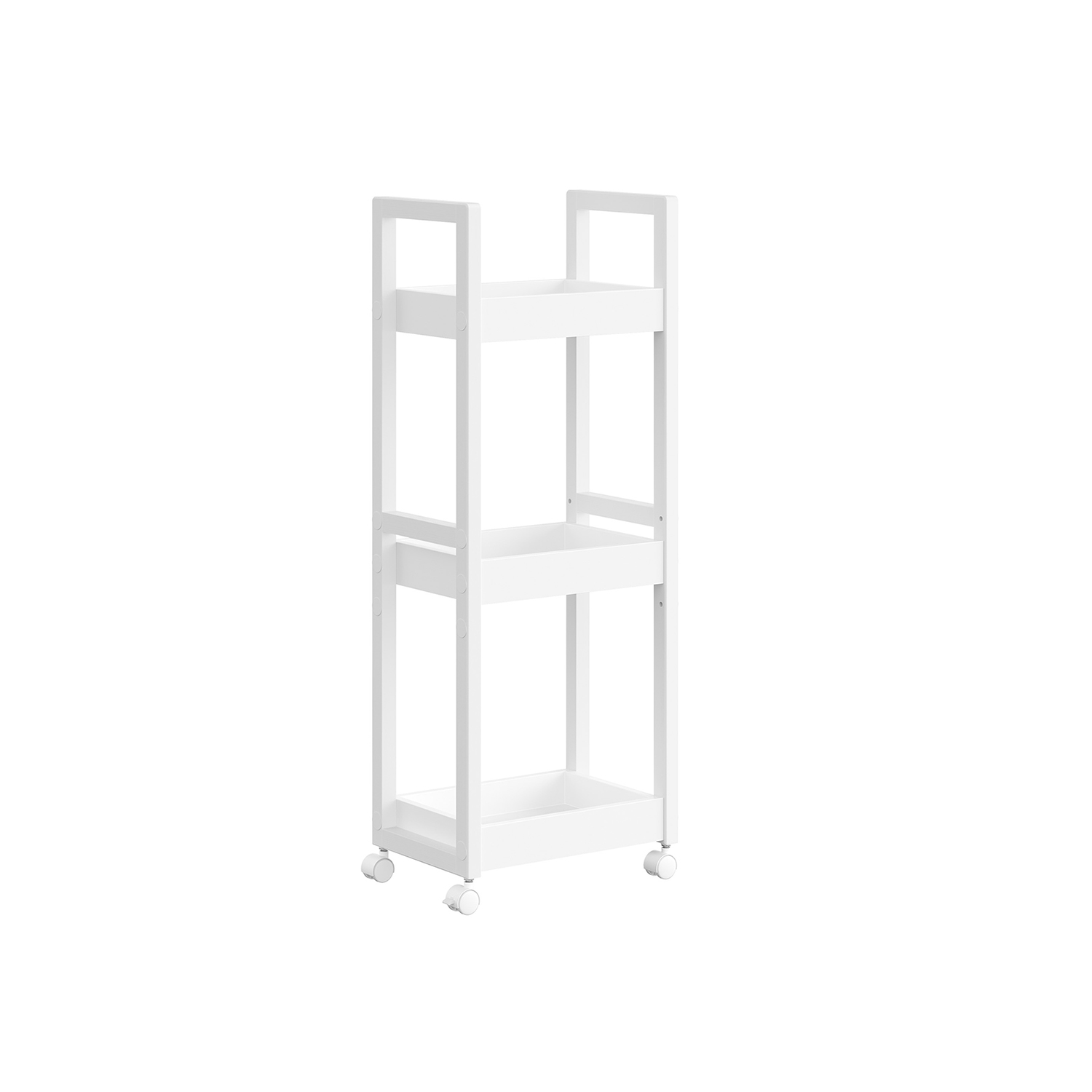 3-Tier Slim Storage Trolley White - Indigo Home
