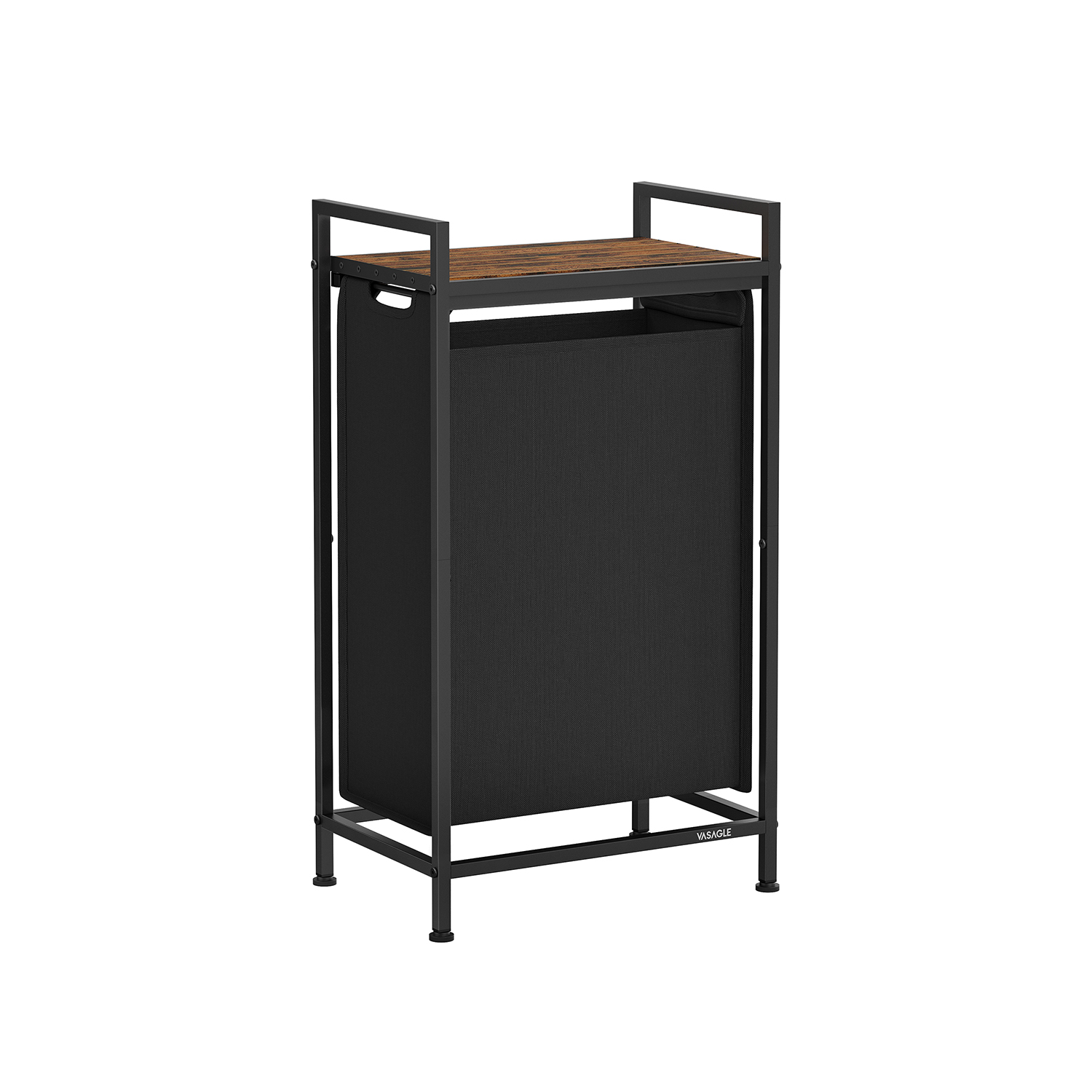 Laundry Basket - LUSTTO 47L Pull Out Rustic Brown - Indigo Home