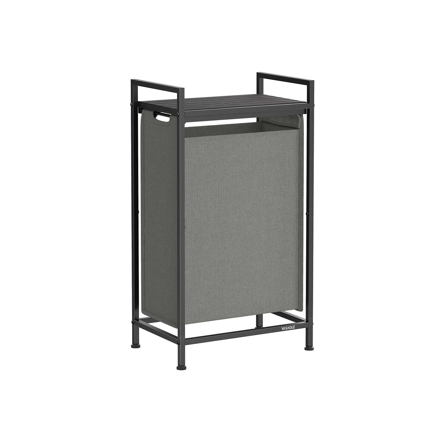 Laundry Basket - LUSTTO 47L Pull Out Basket Charcoal Grey - Indigo Home