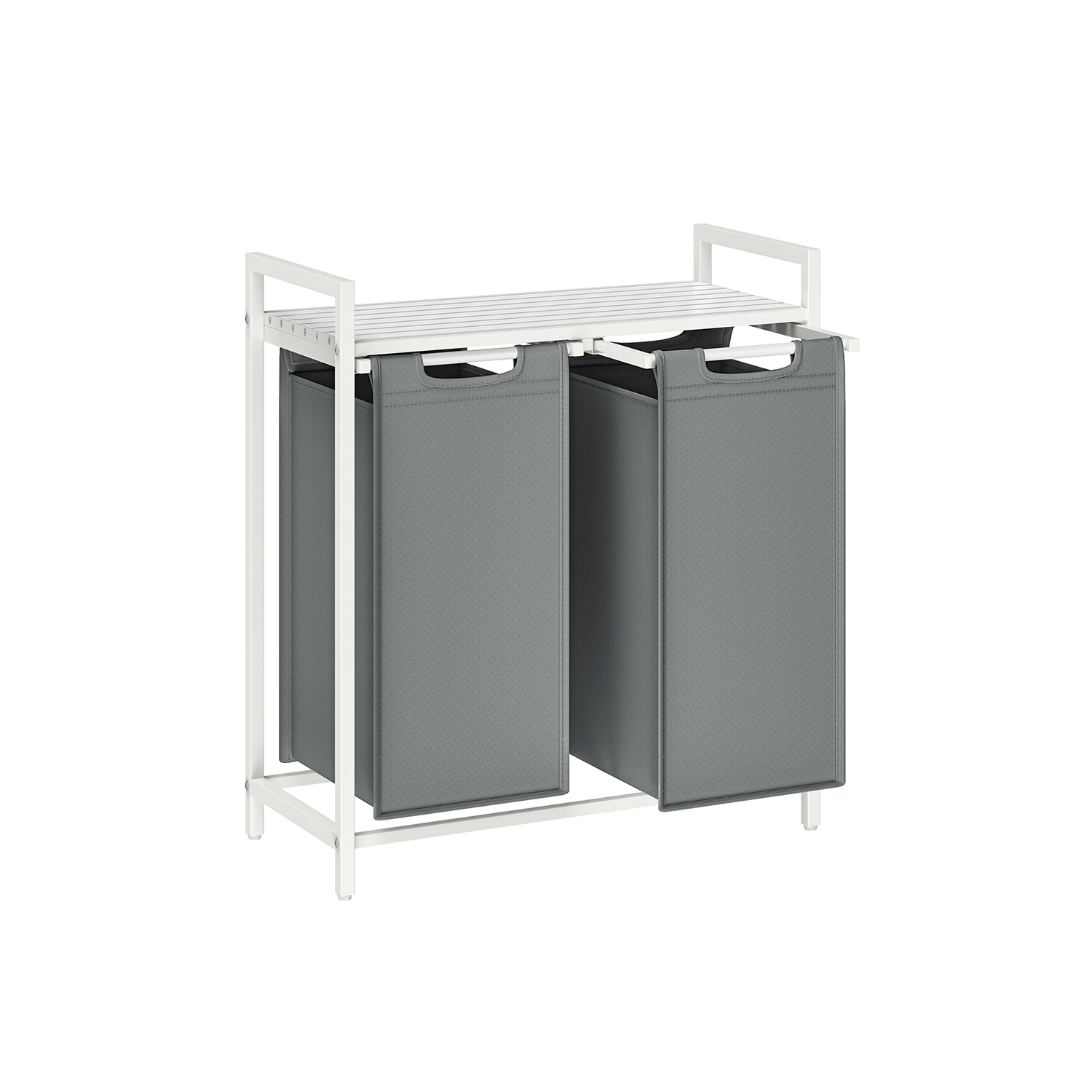 2-Compartment Laundry Hamper White - Indigo Home
