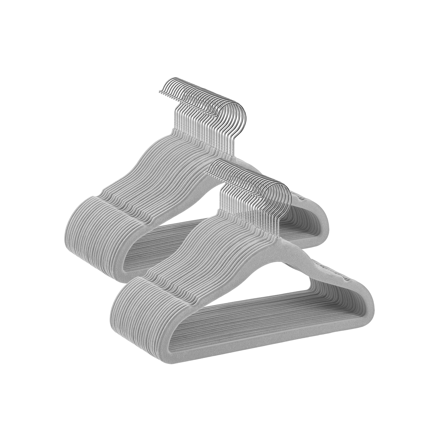 Baby Velvet Hangers - LUMZA Pack of 50 Slim Non-Slip Velvet Hangers - Dove Grey - Indigo Home
