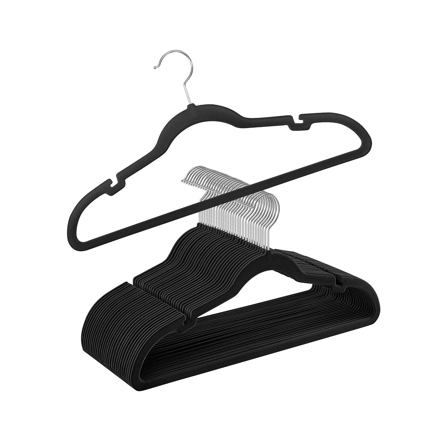 30-Pack Velvet Hangers Black - Indigo Home
