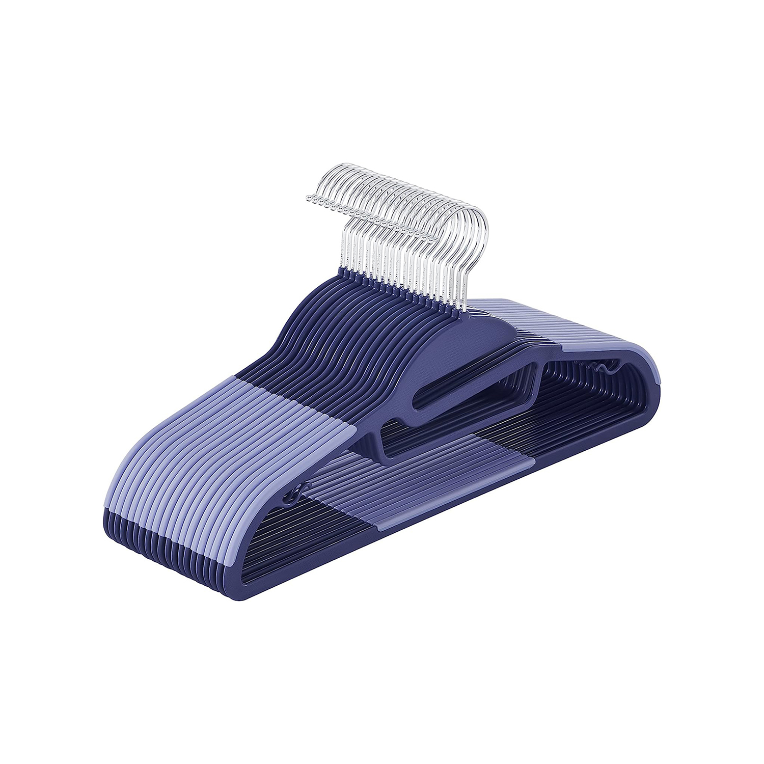 Set of 20 Plastic Hangers Dark Blue Ash and Light Blue Ash - Indigo Home