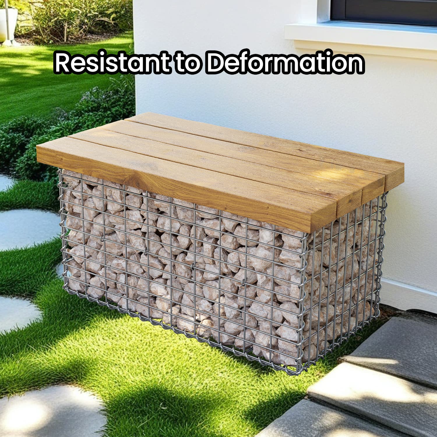Gabion Metal Cage - FIORIA Mesh Basket with 40 Spacer Hooks Set of 10 - Silver - Indigo Home