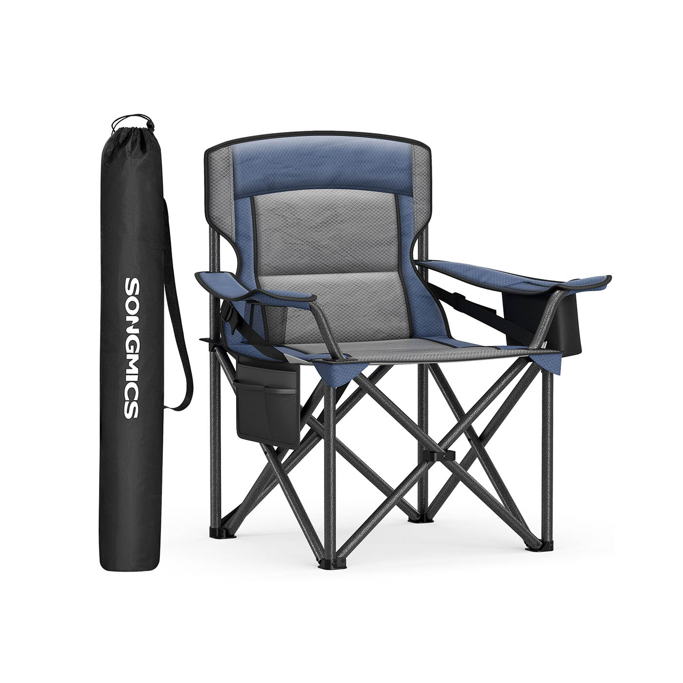 Camping Chair - ORARAE Foldable with Cup Holder - Harbor Blue - Indigo Home