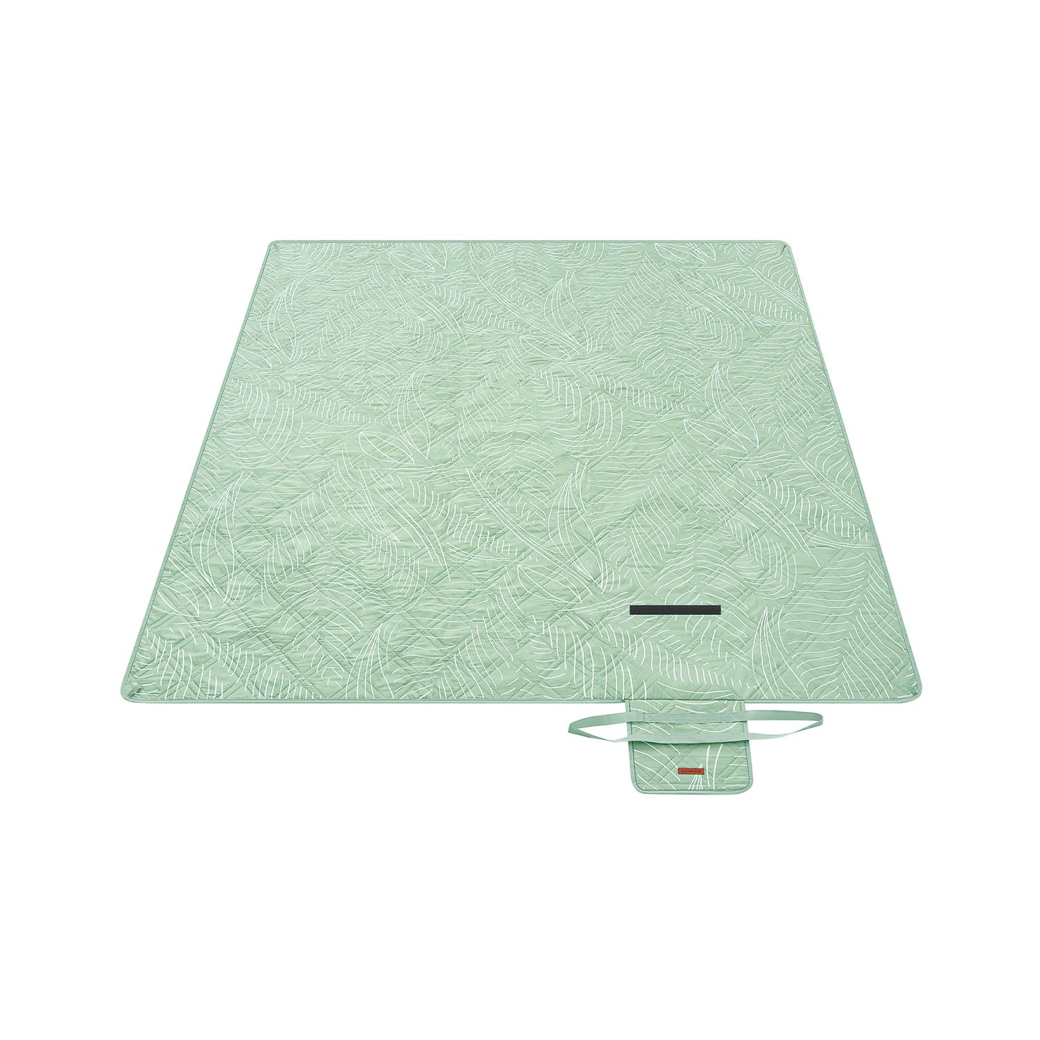 Picnic Blanket - AVODA Leaf Pattern 200 x 200 cm Outdoor Blanket - Mint Green - Indigo Home