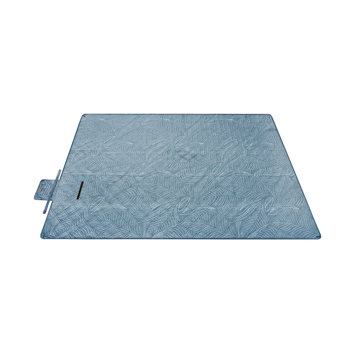 Picnic Blanket - GRANOS Leaf Pattern 300 x 200 cm Water-Resistant - Light Blue - Indigo Home