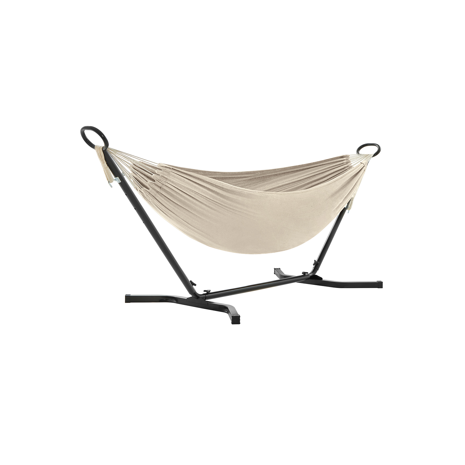 Hammock Swing - SOLRAH Portable Freestanding Hammock with Stand - Beige - Indigo Home