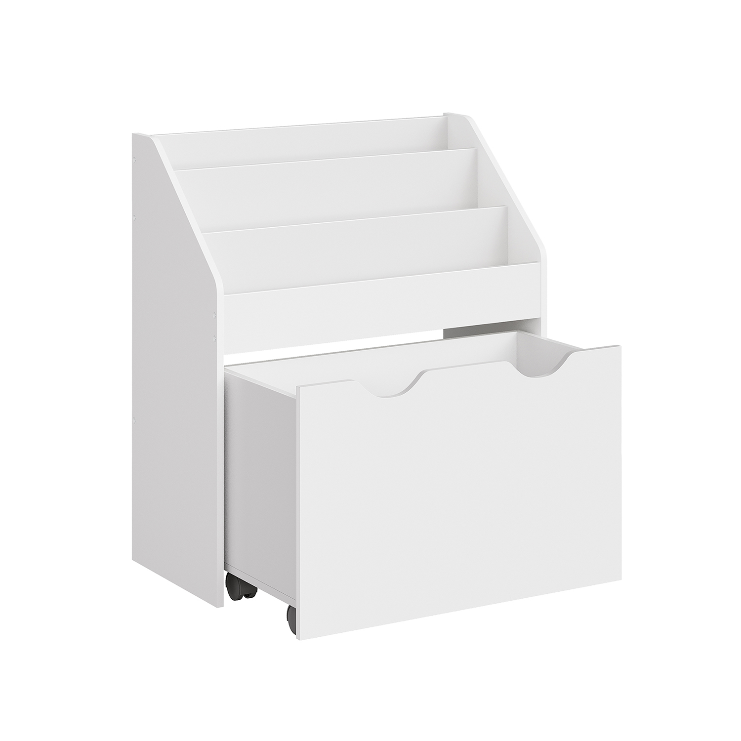 Kids Bookshelf - MODVA Multipurpose Toy Organiser - White - Indigo Home