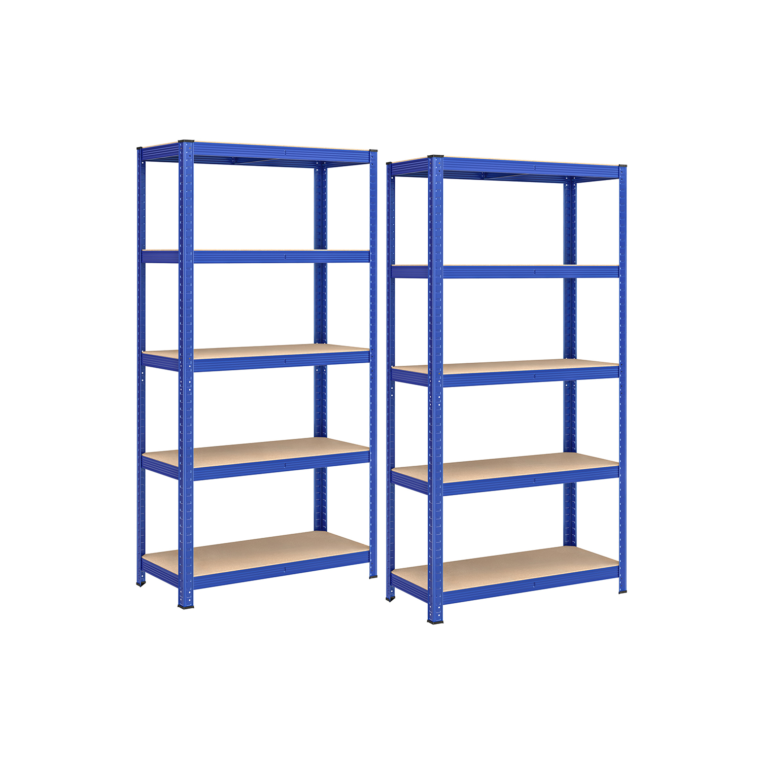Shelving Units - TARLIA Heavy Duty Steel Shelving - 5 Shelves Unit - Blue - Indigo Home
