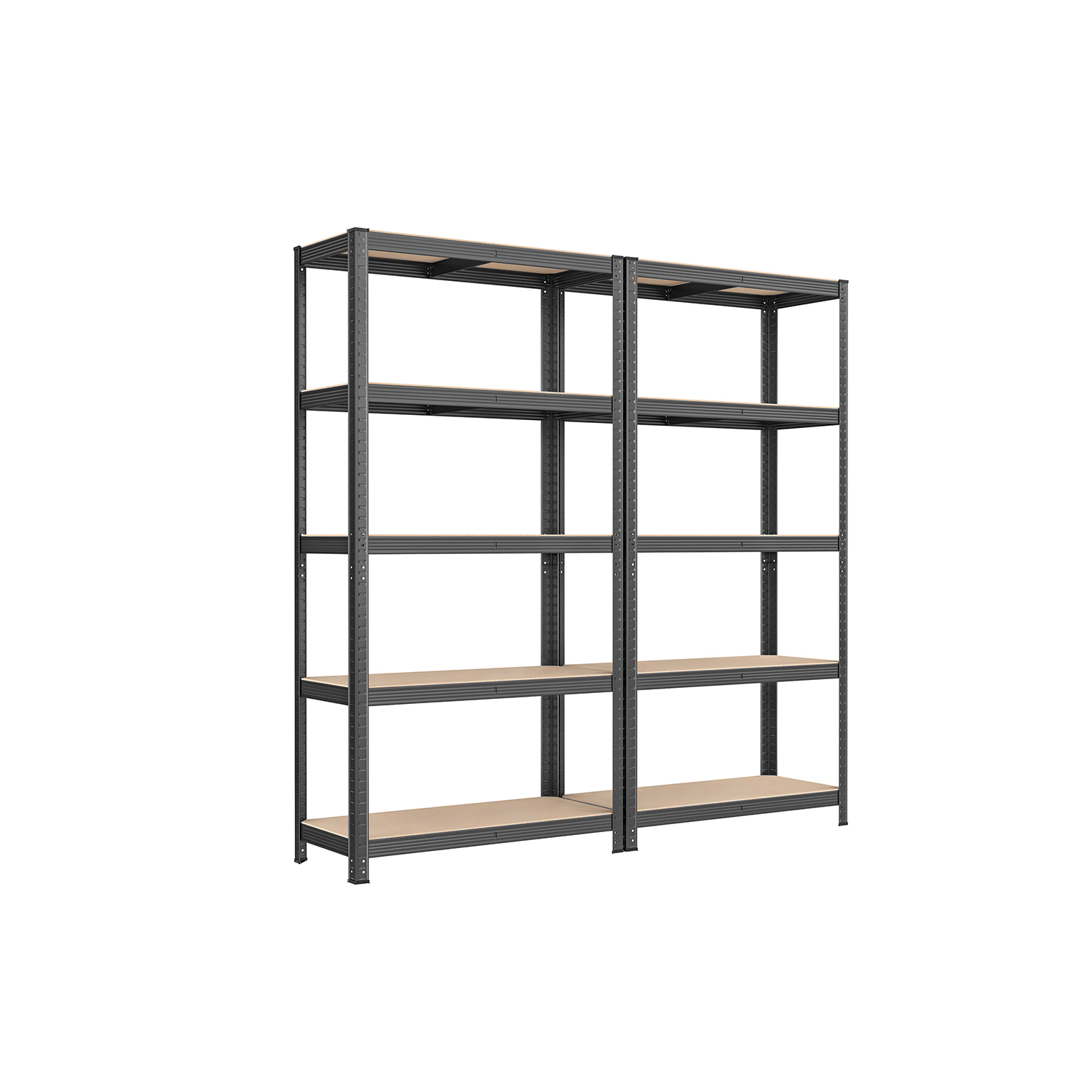 Shelving Units - TARLIA Set of 2 40 x 90 x 180 cm Storage - Dove Grey - Indigo Home