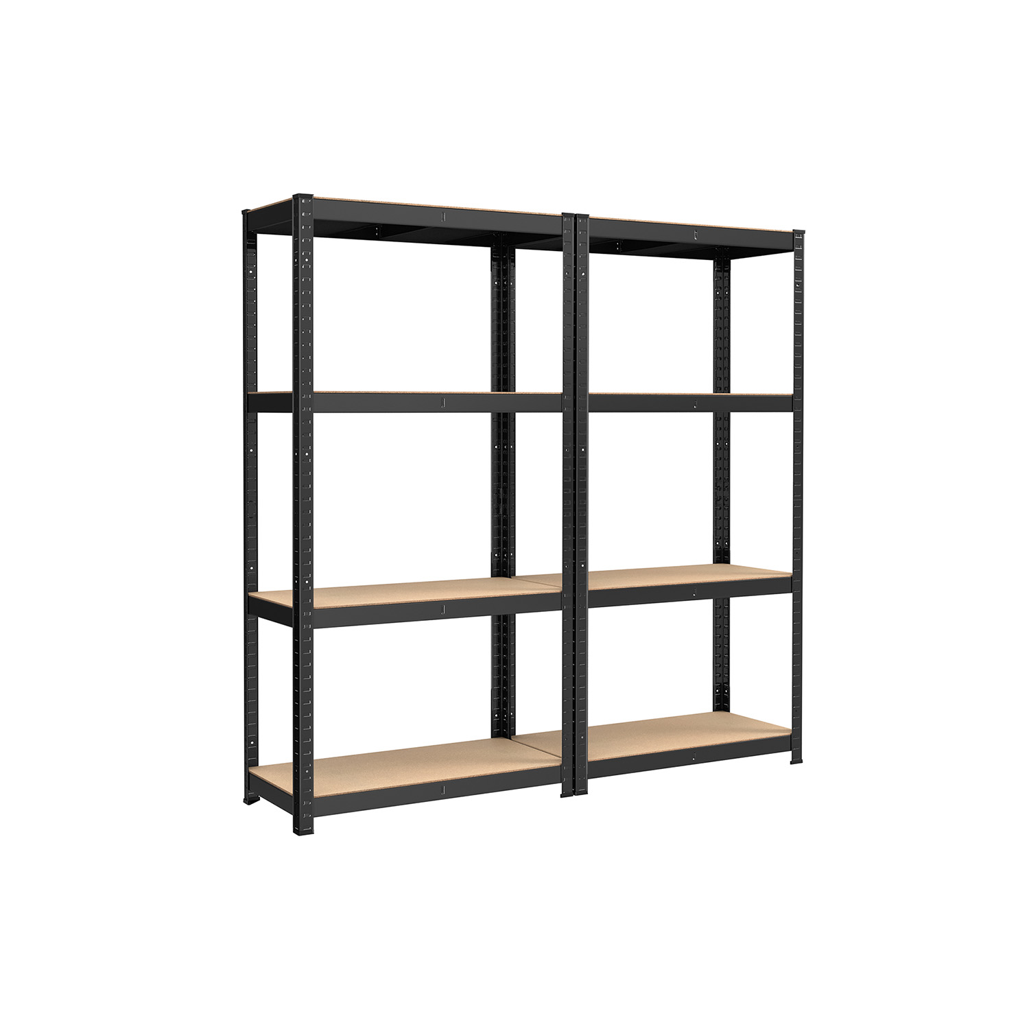 Shelving Unit - TARLIA 2 Pack 4 Tier Shelving Unit Black - Indigo Home