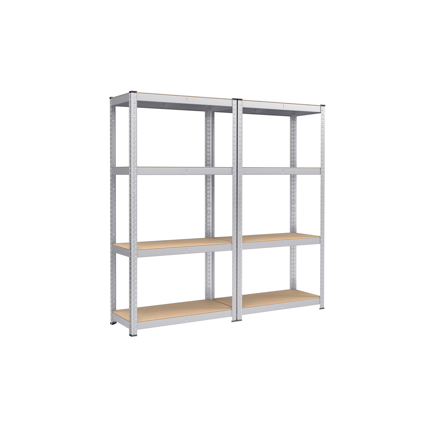 Shelving Units - TARLIA Set of 2 Steel Storage Shelving - Silver - Indigo Home