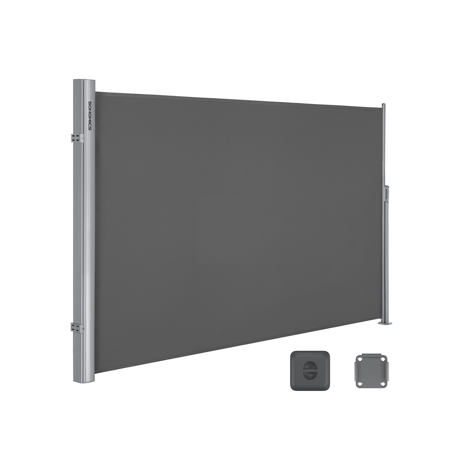 Side Shade - MONRAH Extendable Privacy Screen 200 x 400 cm - Grey - Indigo Home