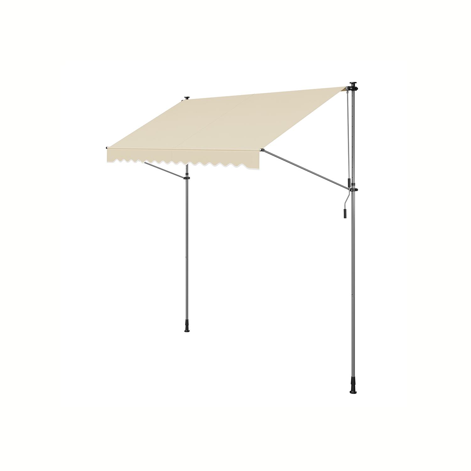 Retractable Awning - SOLSO Manual Balcony Shade 300 x 120 cm Beige - Indigo Home