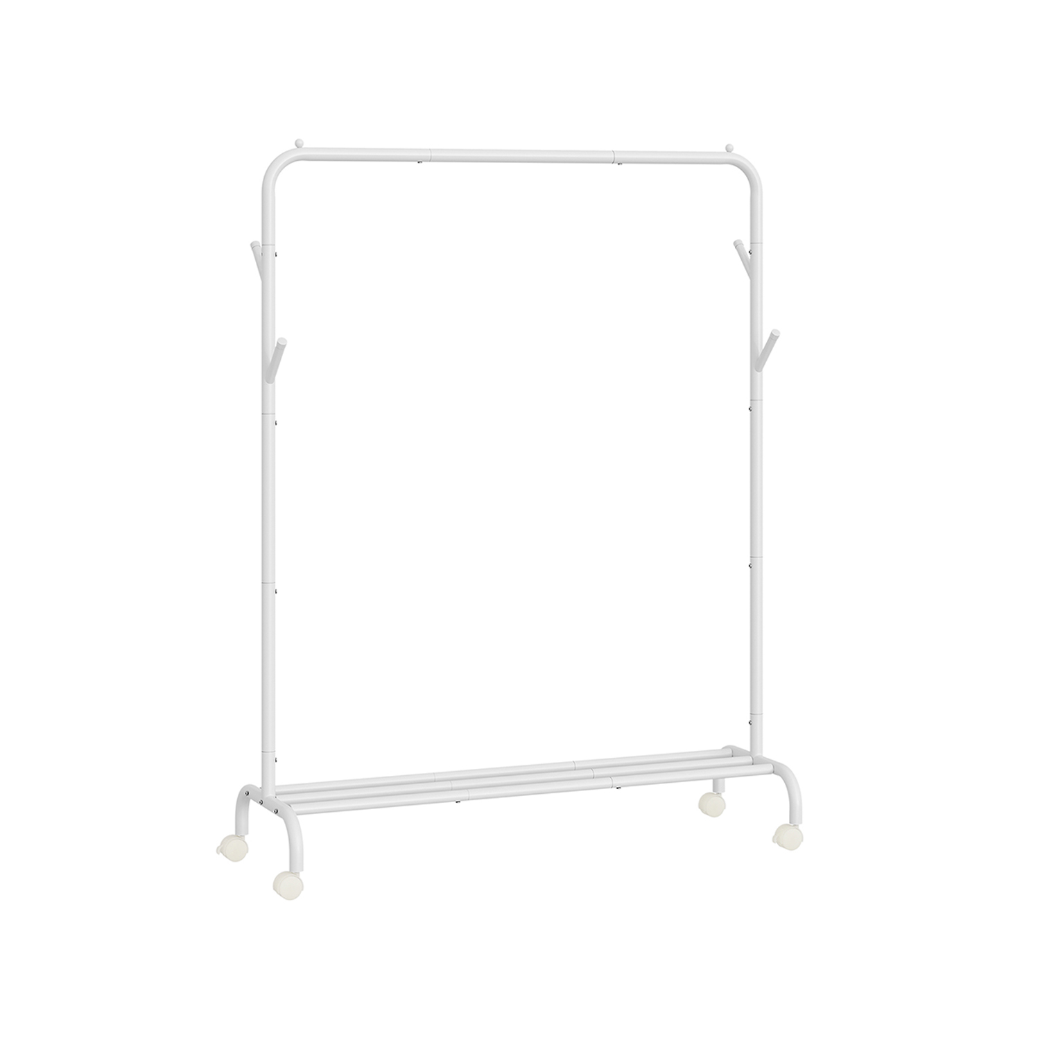 Clothes Rail - FIONIA Heavy Duty Metal Frame Clothes Organizer - White - Indigo Home