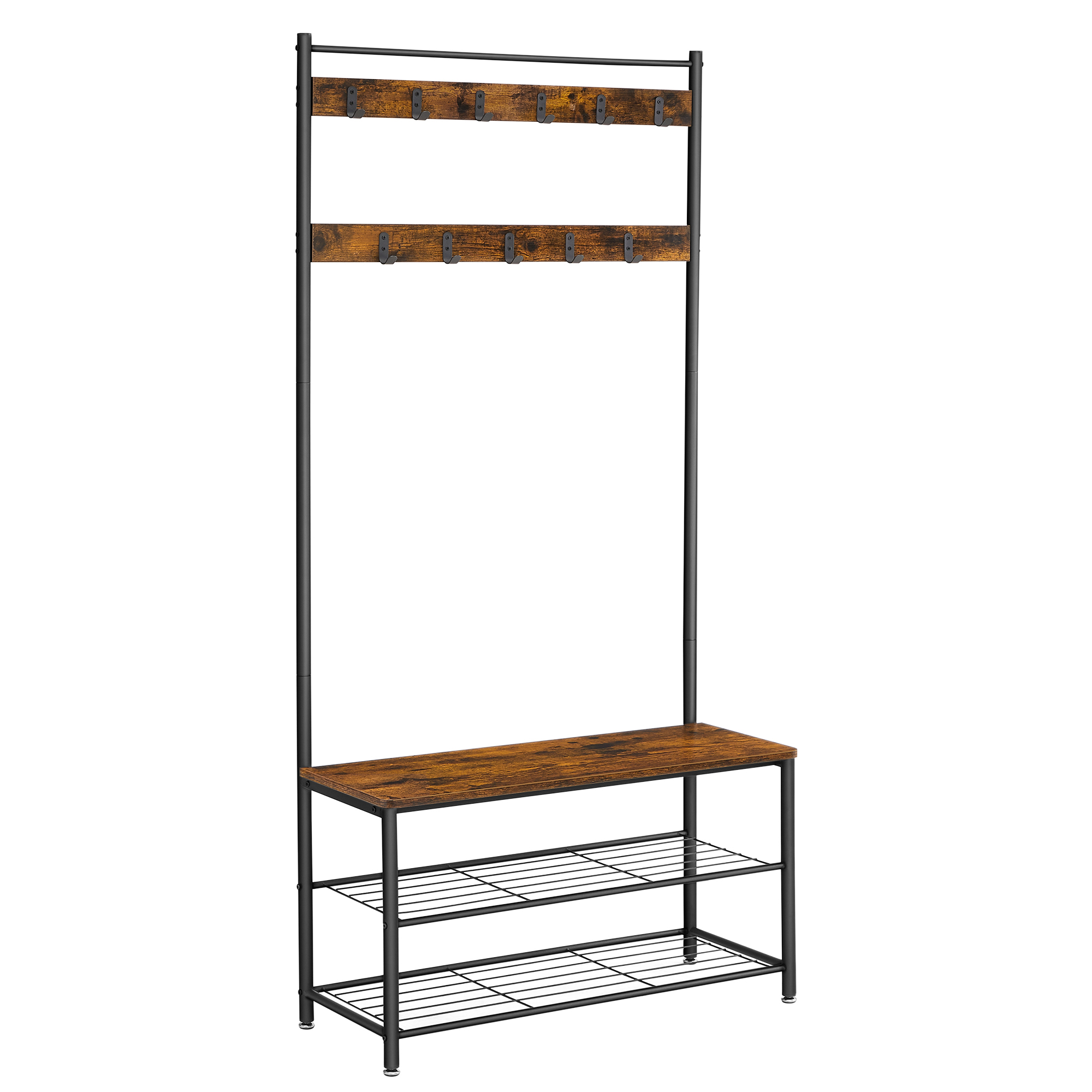 Coat Rack, Coat Stand with Shoe Storage Bench - Indigo Home
