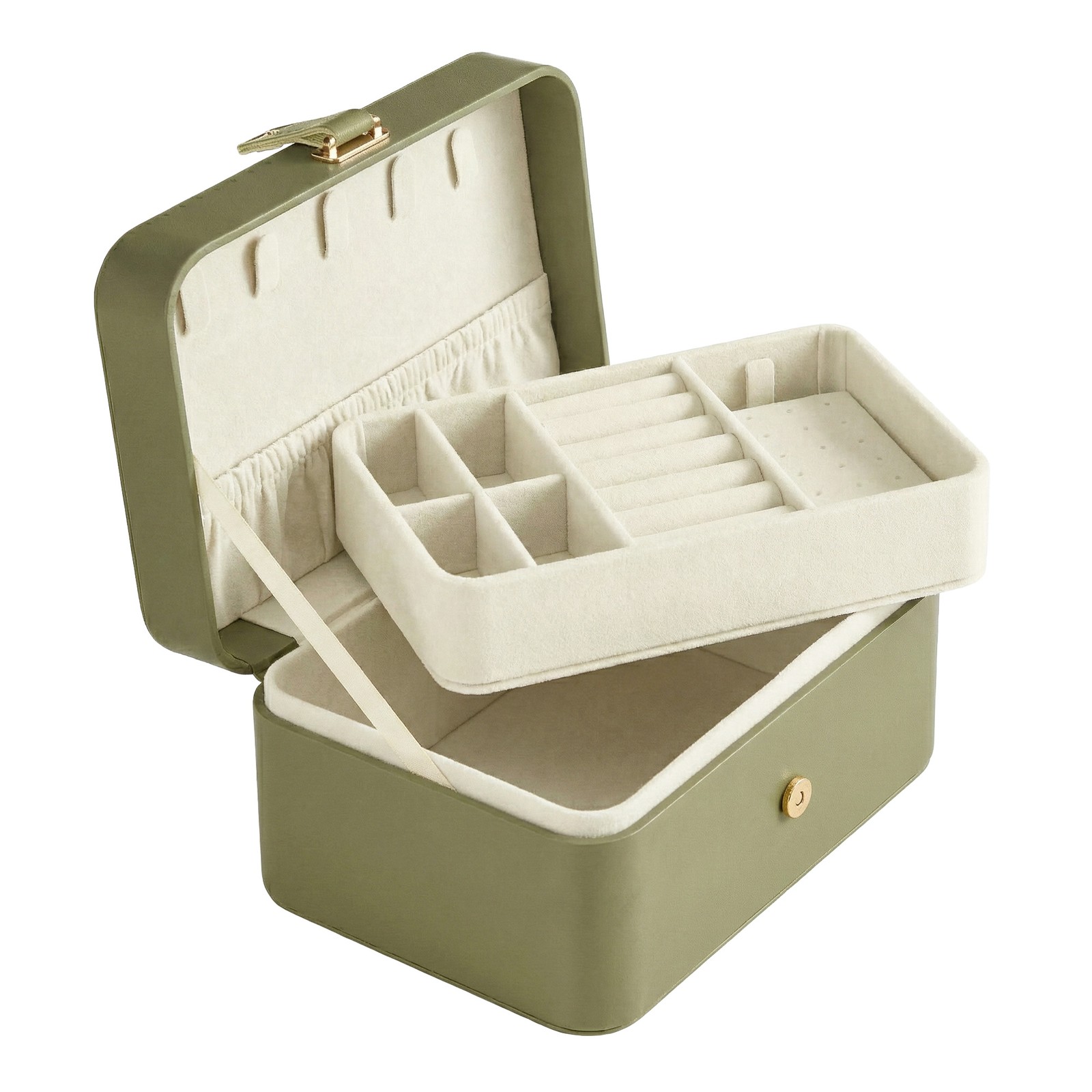 BRONTE Portable Travel Jewellery Box - Light Green - Indigo Home