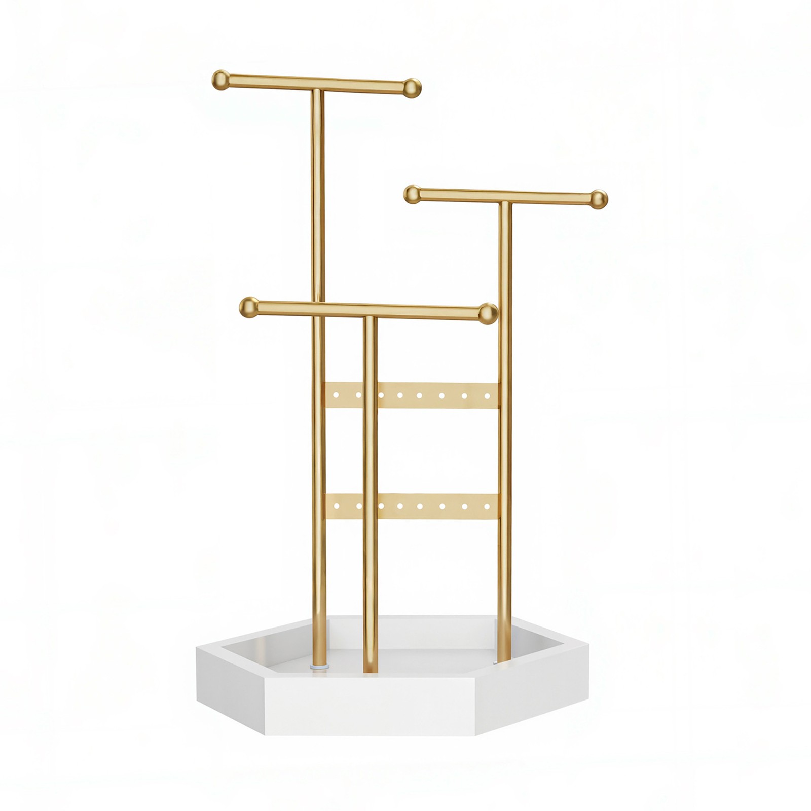 BLKUVY Jewellery Display Stand - Gold - Indigo Home