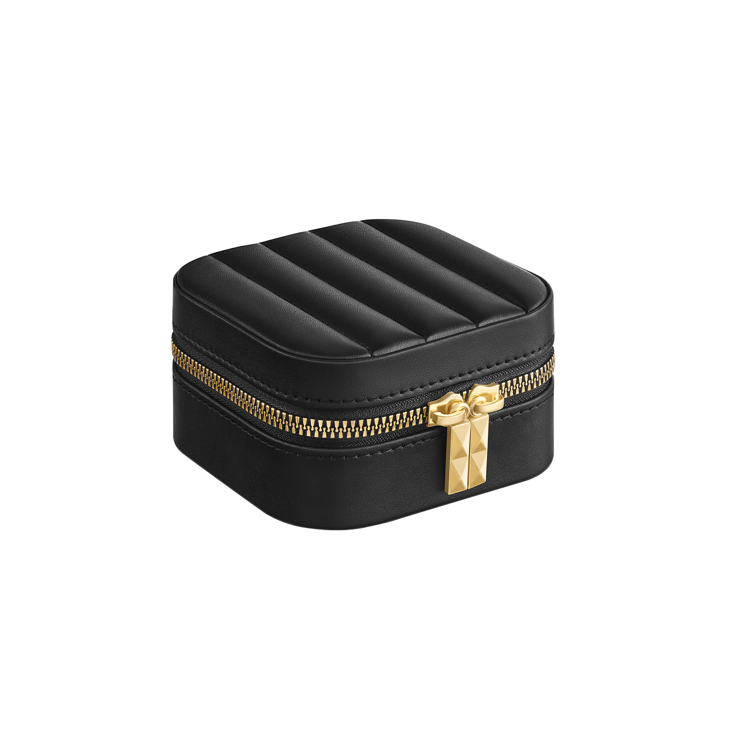 Jewellery Box - ANAH Collection Travel Organizer with Mirror - Black - Indigo Home