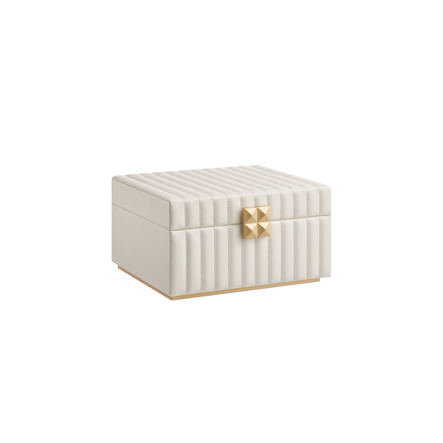 Jewellery Box - ARCVA ANAH Collection 2 Tier Organizer with Mirror - White - Indigo Home