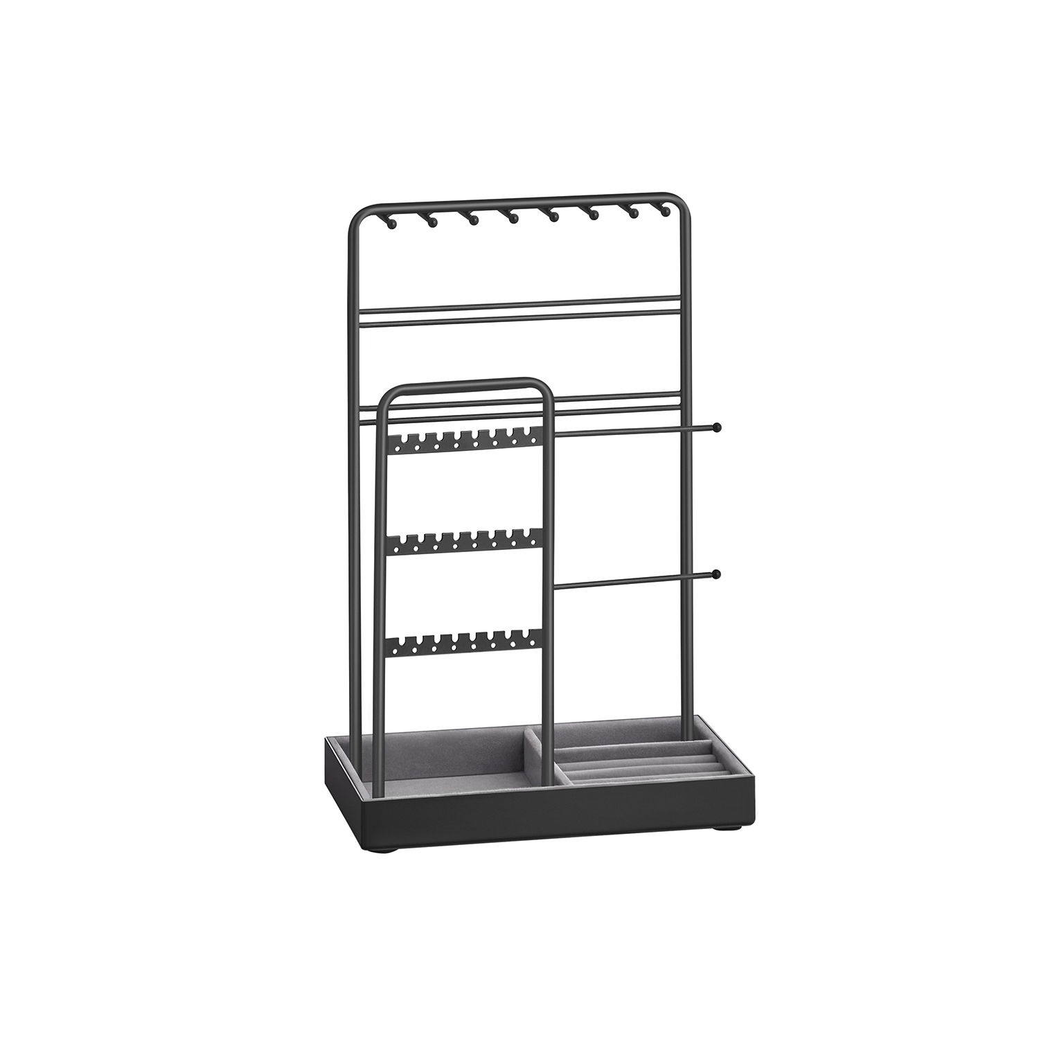 Jewellery Display Stand with Metal Frame and Velvet Tray - Indigo Home
