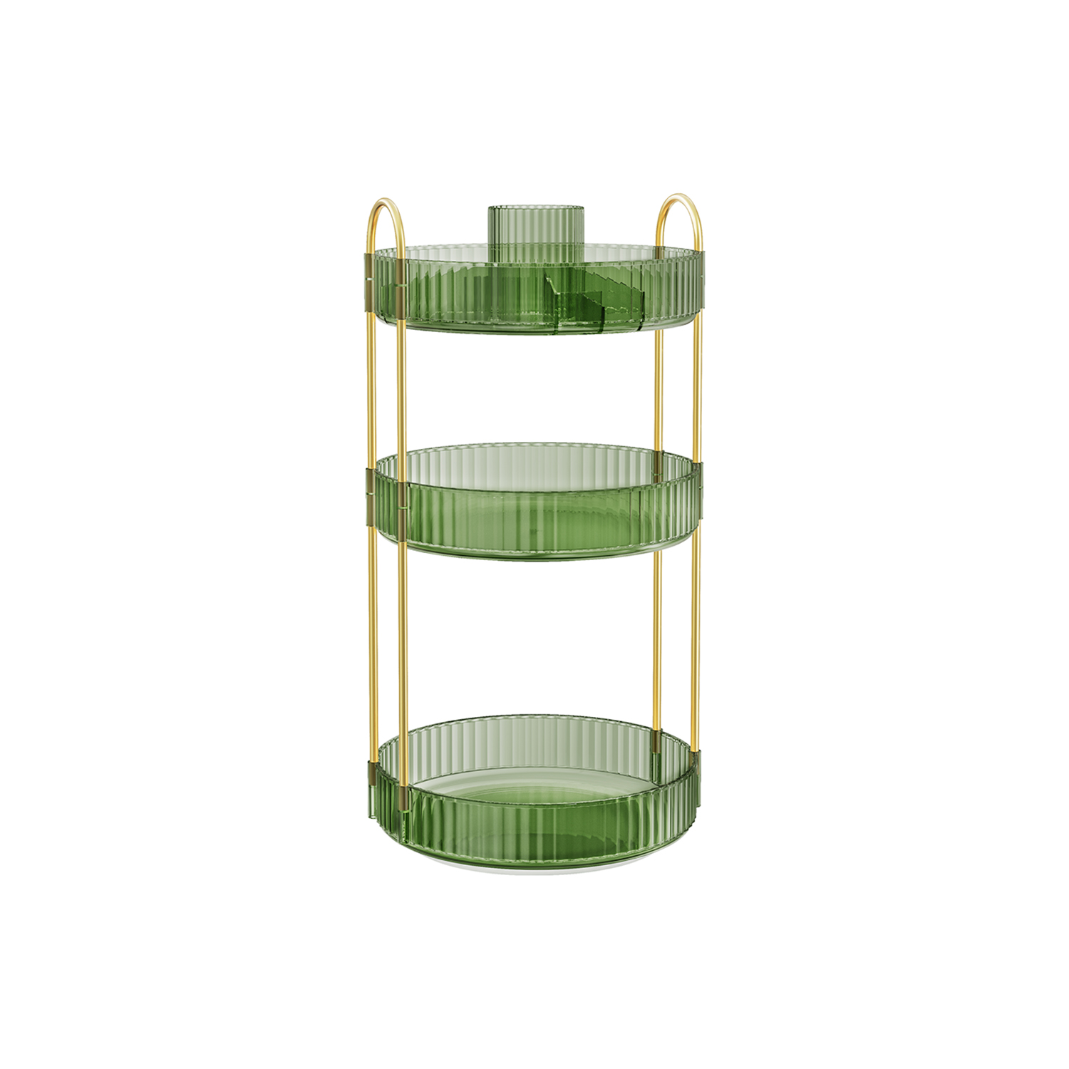 3-Tier Rotating Makeup Organiser Pale Green - Indigo Home