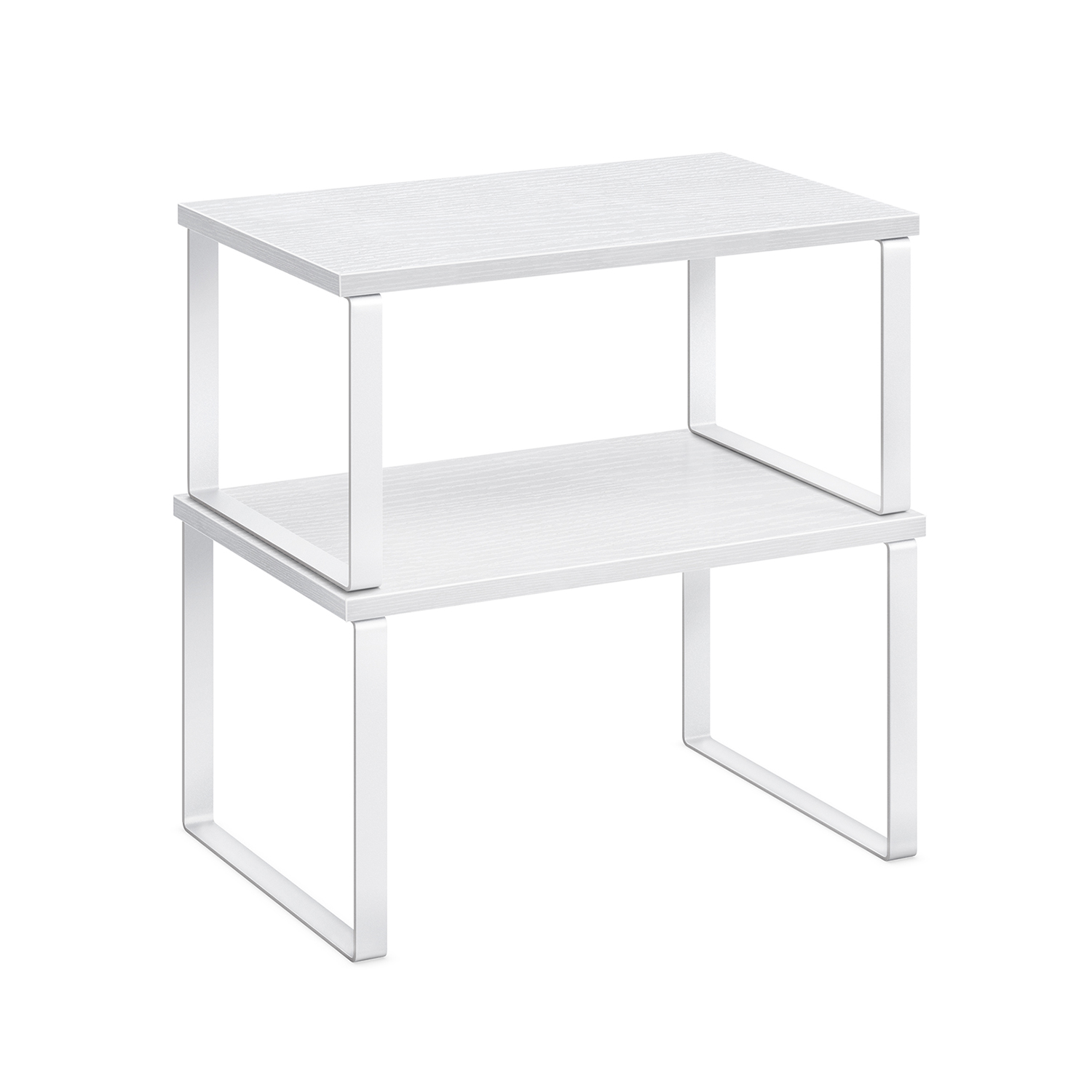 Cupboard Shelf Organizer - LUSLIA Set of 2 Snow White - Indigo Home
