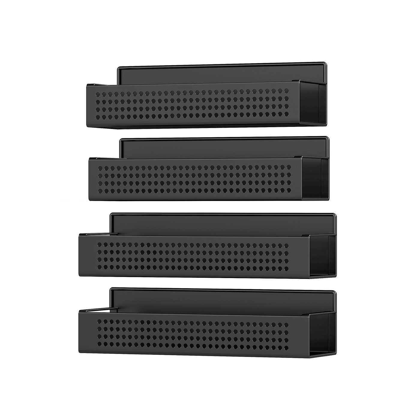 Spice Rack - LUSLIA Magnetic Set Kitchen Appliances No Drilling - Black - Indigo Home