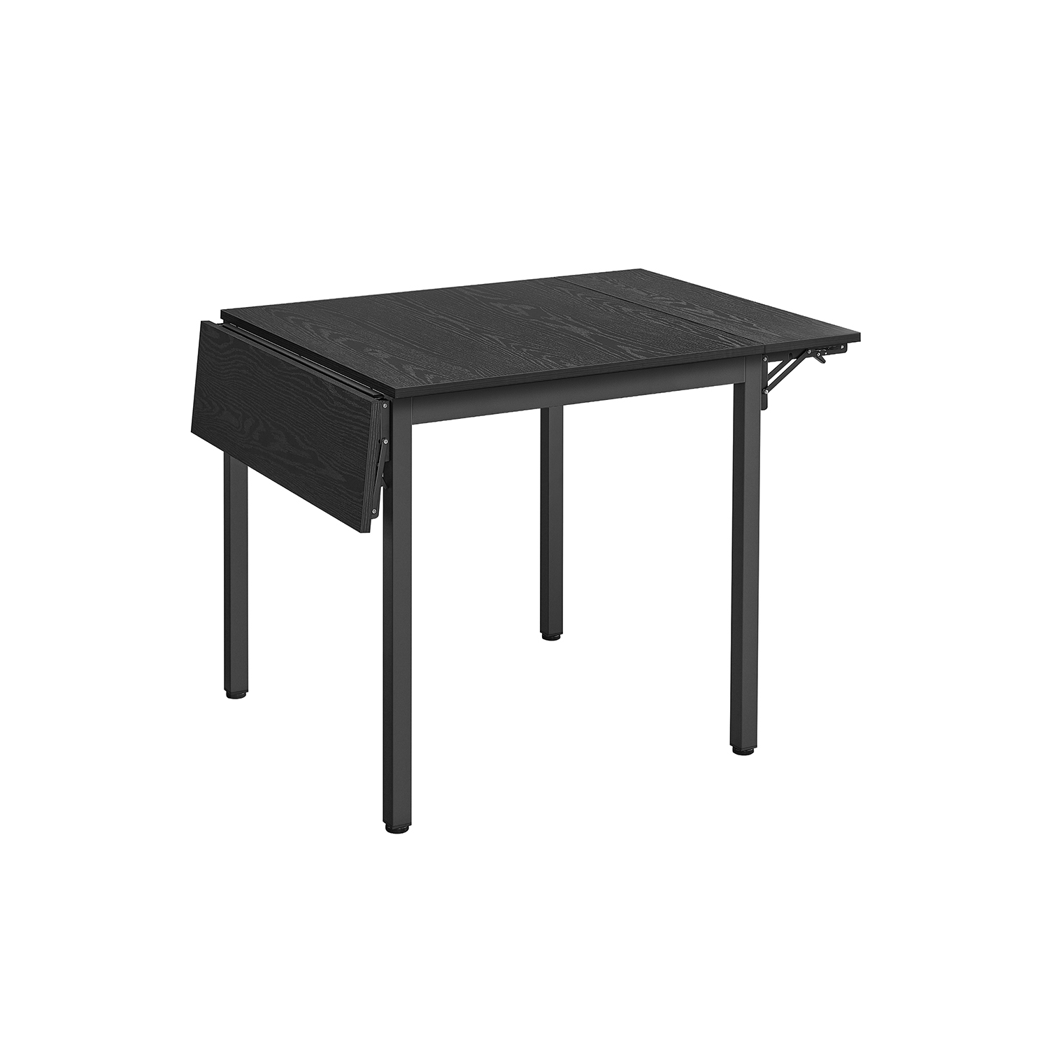 Dining Table - ORARO Folding Drop Leaf Dining Table - Ebony Black - Indigo Home