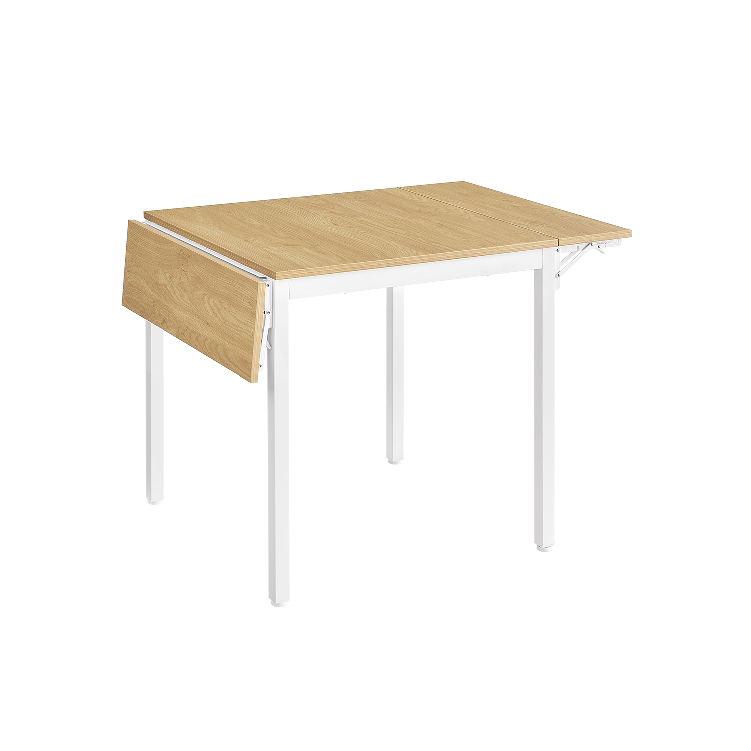 Dining Table - ORARO Folding Drop Leaf 120 cm Wide Natural Oak - Natural Oak - Indigo Home