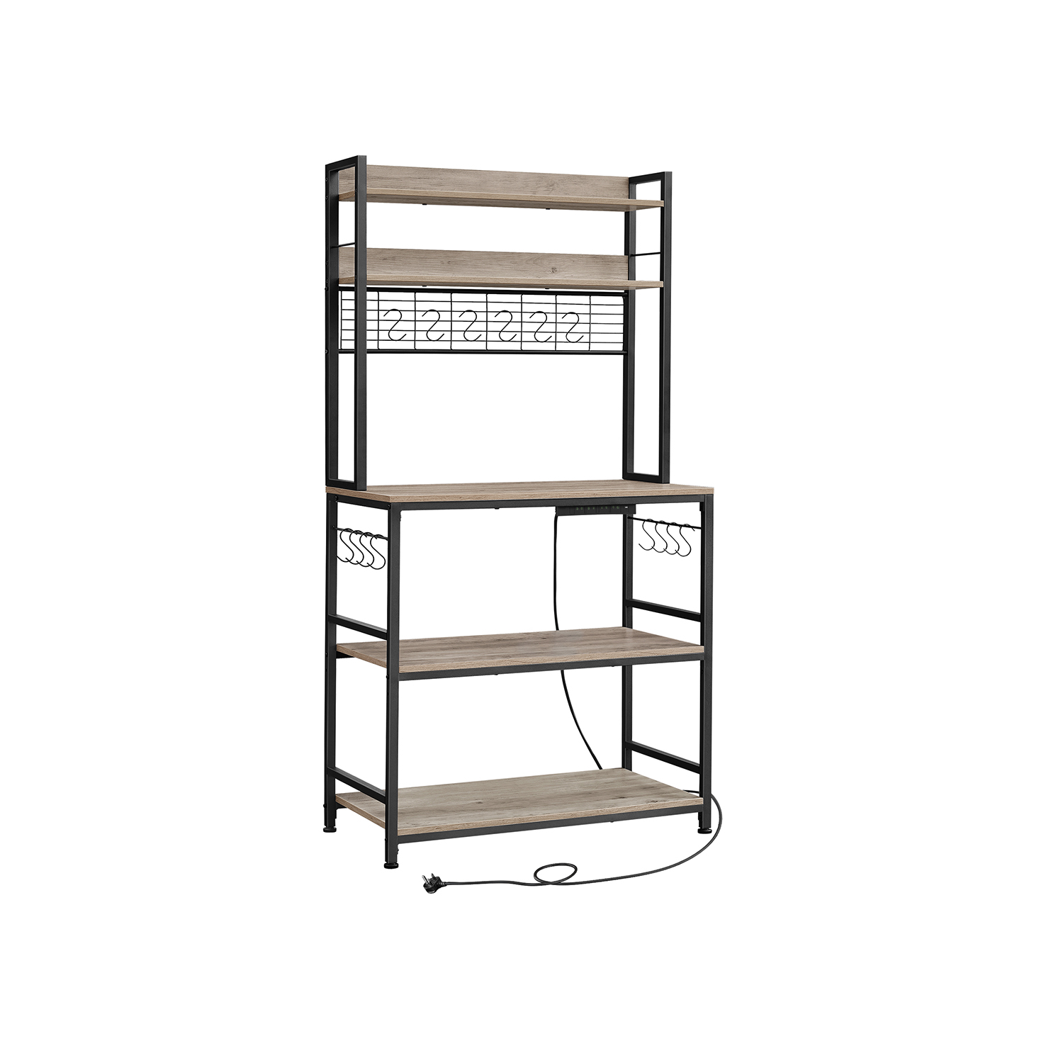Kitchen Storage Rack - SOLRA 80 cm Wide Frosted Grey - Indigo Home