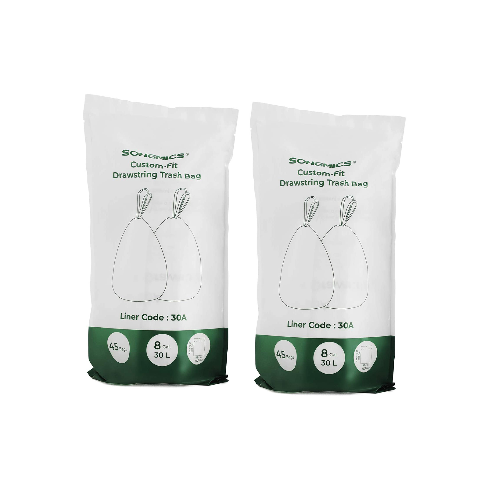 Drawstring Trash Bags - 30L - Indigo Home