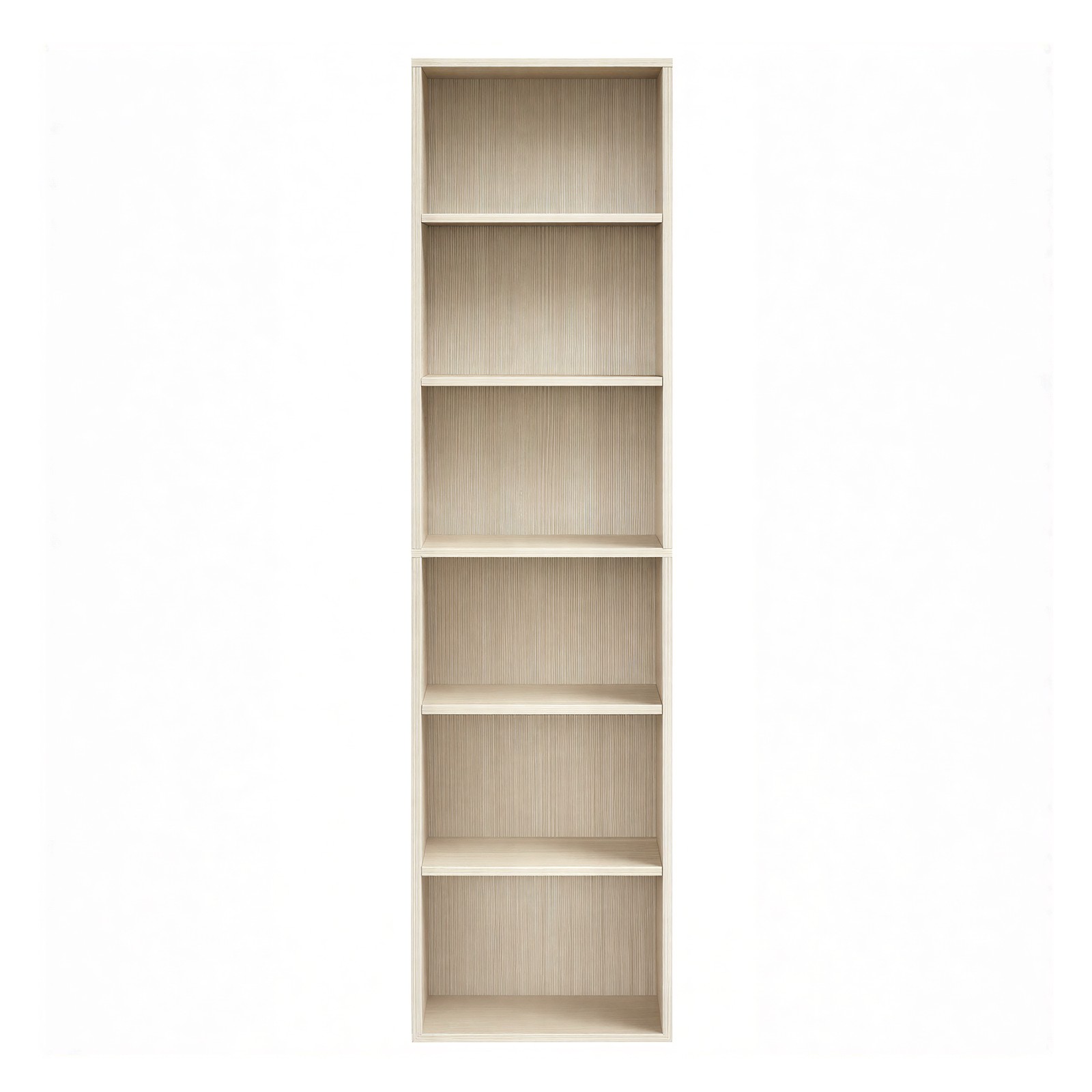 CLLAKE 6 Tier Bookcase - Beige - Indigo Home