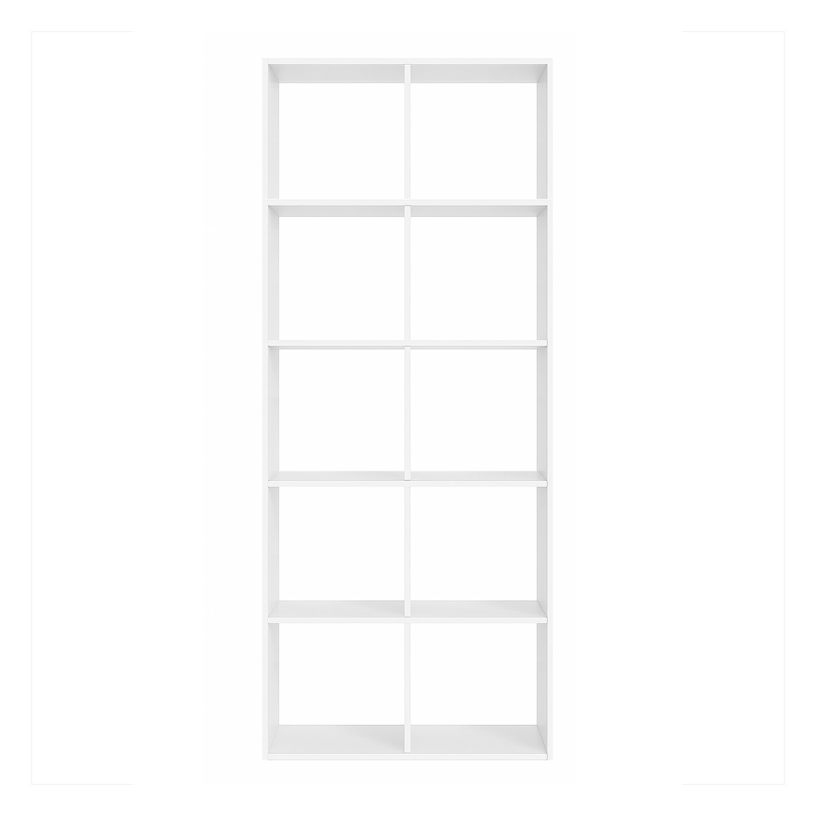 FOXDENN 10 Cube Storage Bookcase - White - Indigo Home