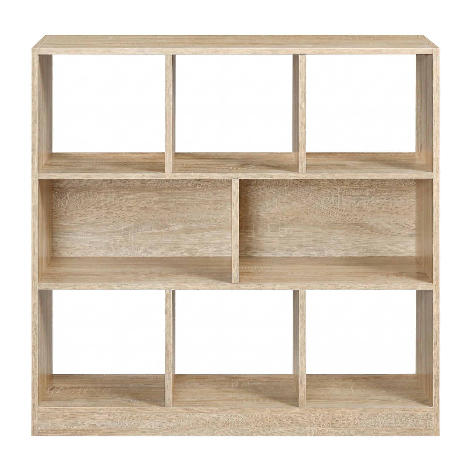 CLSEMI 8 Compartment Bookcase - Natural - Indigo Home