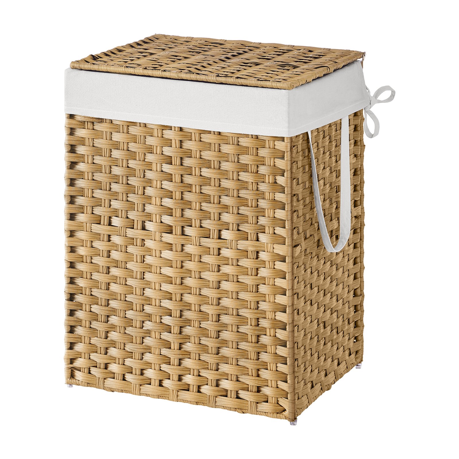 CRSIXO Triple Laundry Hamper with Lid - Grey - Indigo Home