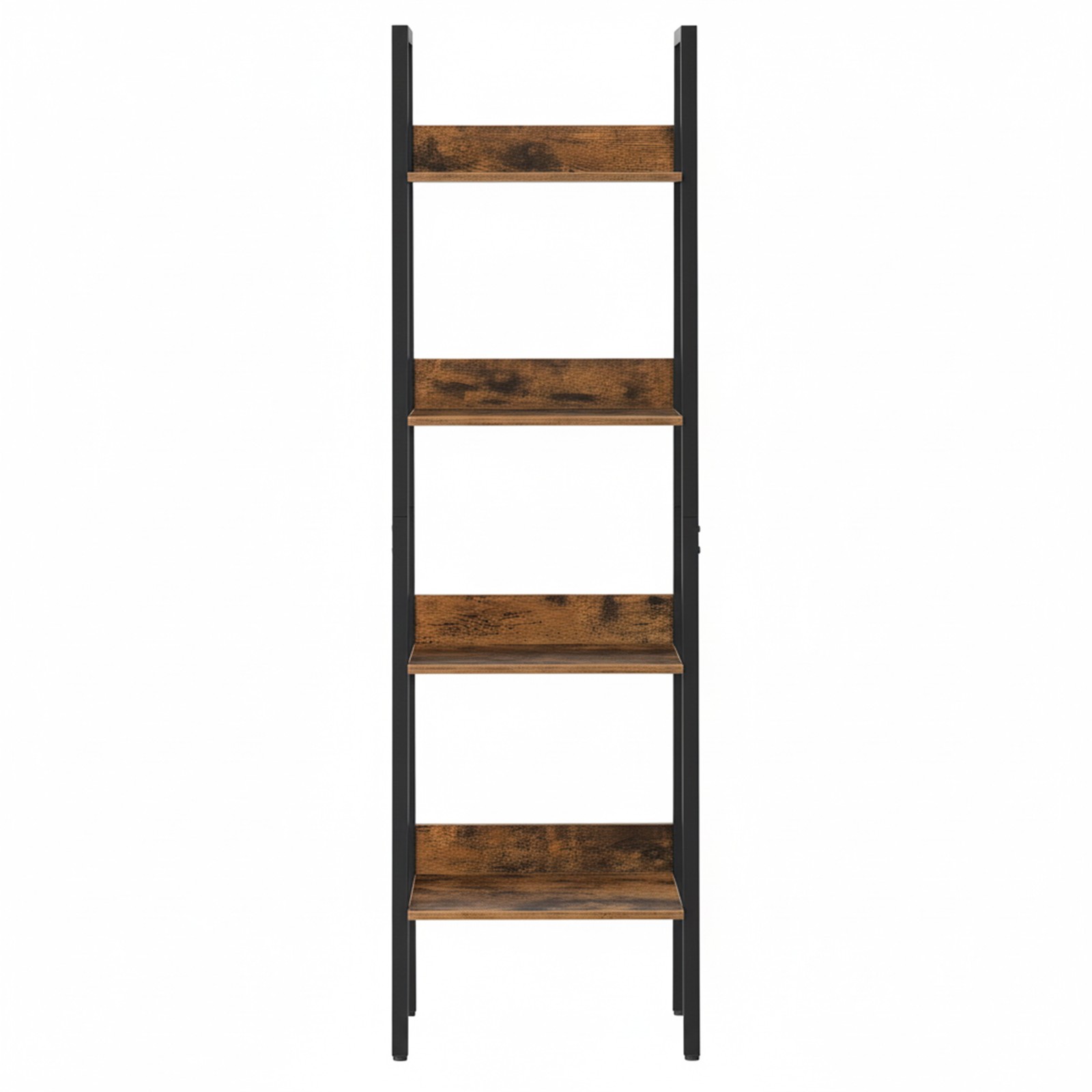 HAWTHORNMERE 4 Tier Narrow Ladder Bookcase - Brown and Black - Indigo Home