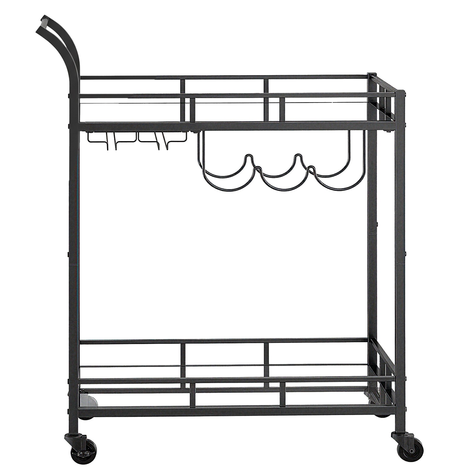 GRGIGU Home Bar Serving Cart - Black - Indigo Home