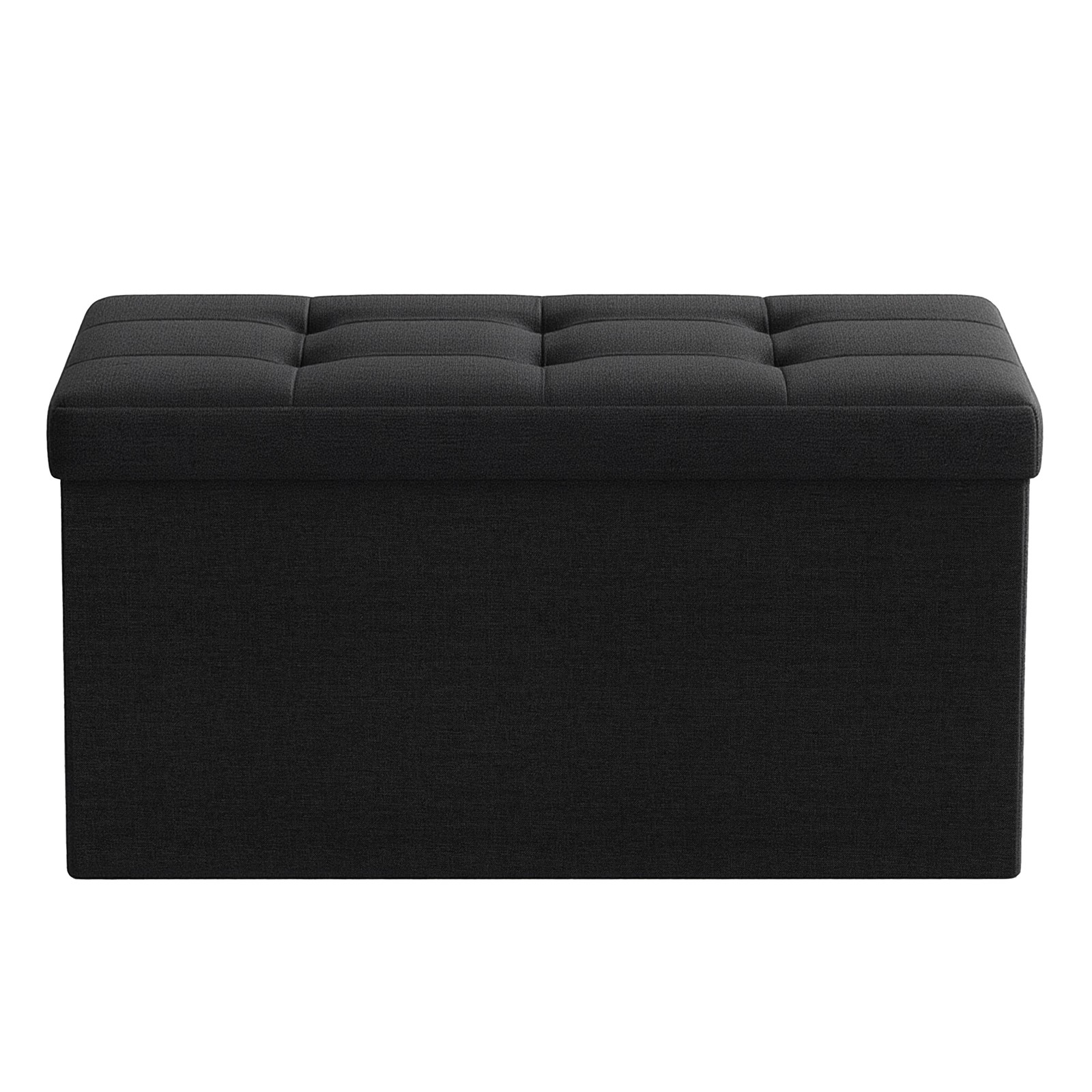 MARLOWFEN Foldable Small Storage Ottoman - Black - Indigo Home