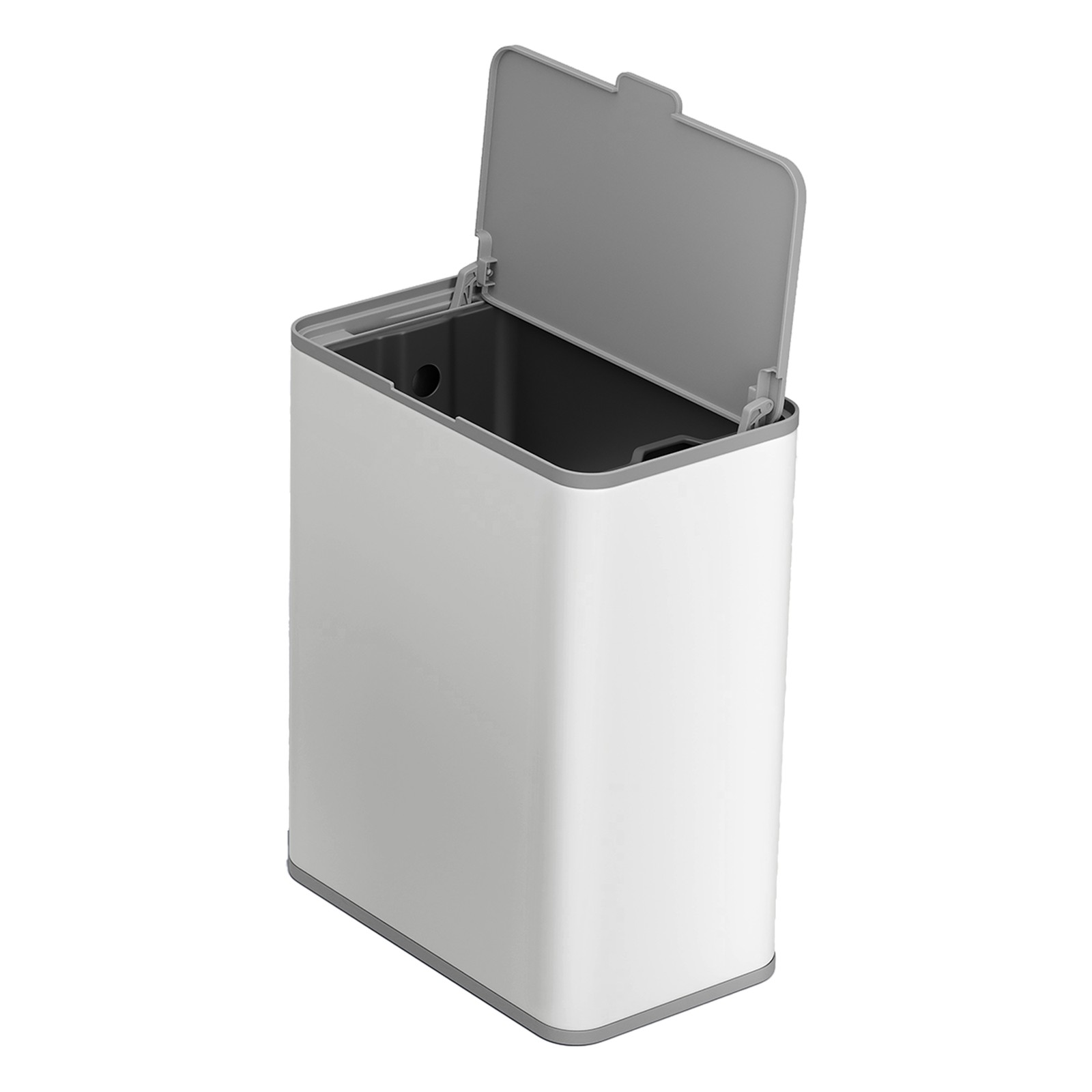 MERRIBROOK Kitchen Steel Rubbish Bin - White - Indigo Home